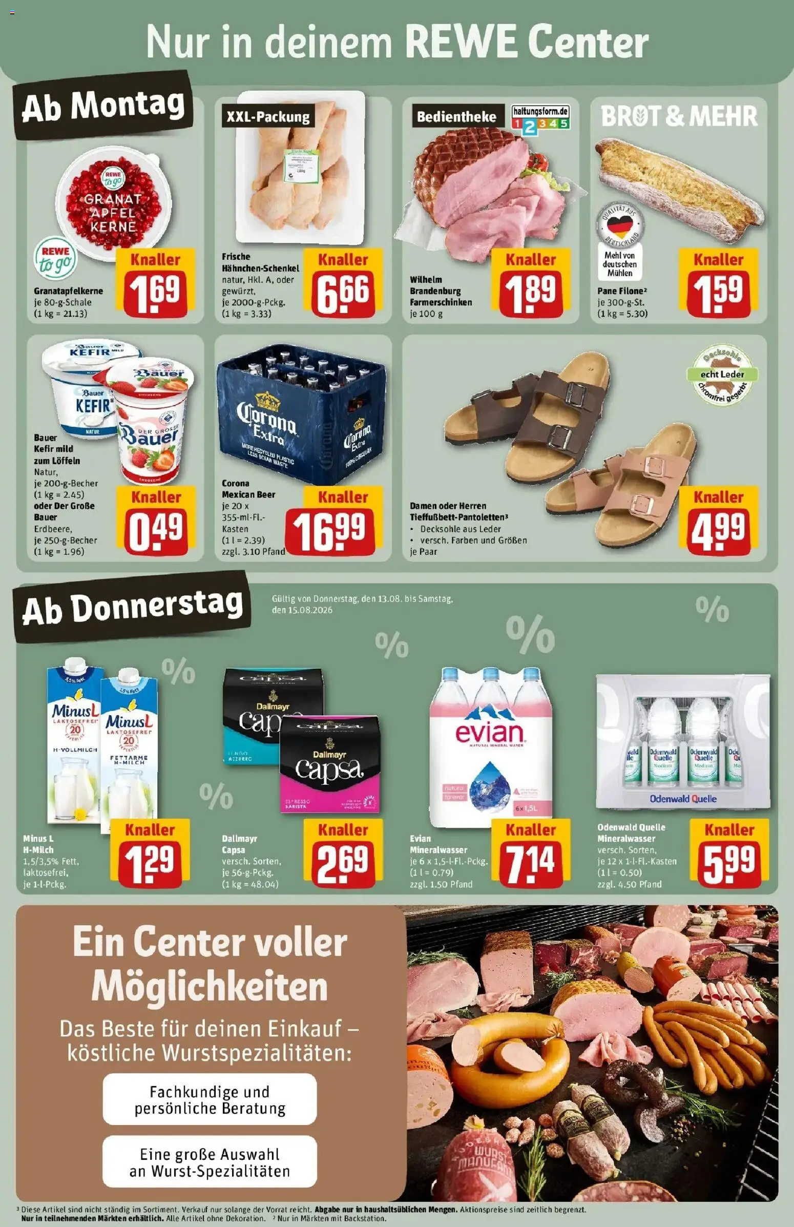 REWE Prospekt ab 10.08.2026 zum Blättern » Angebote | Seite: 3 | Produkte: Mehl, Pane, Äpfel, Brot