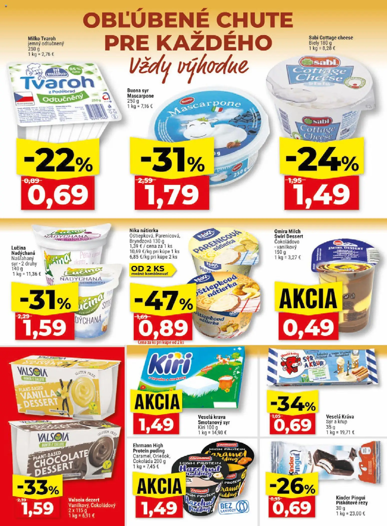 Nové Klas akcie – leták je platný od 20.07.2026 | Strana: 10 | Produkty: Syr, Protein, Cottage cheese, Dezert