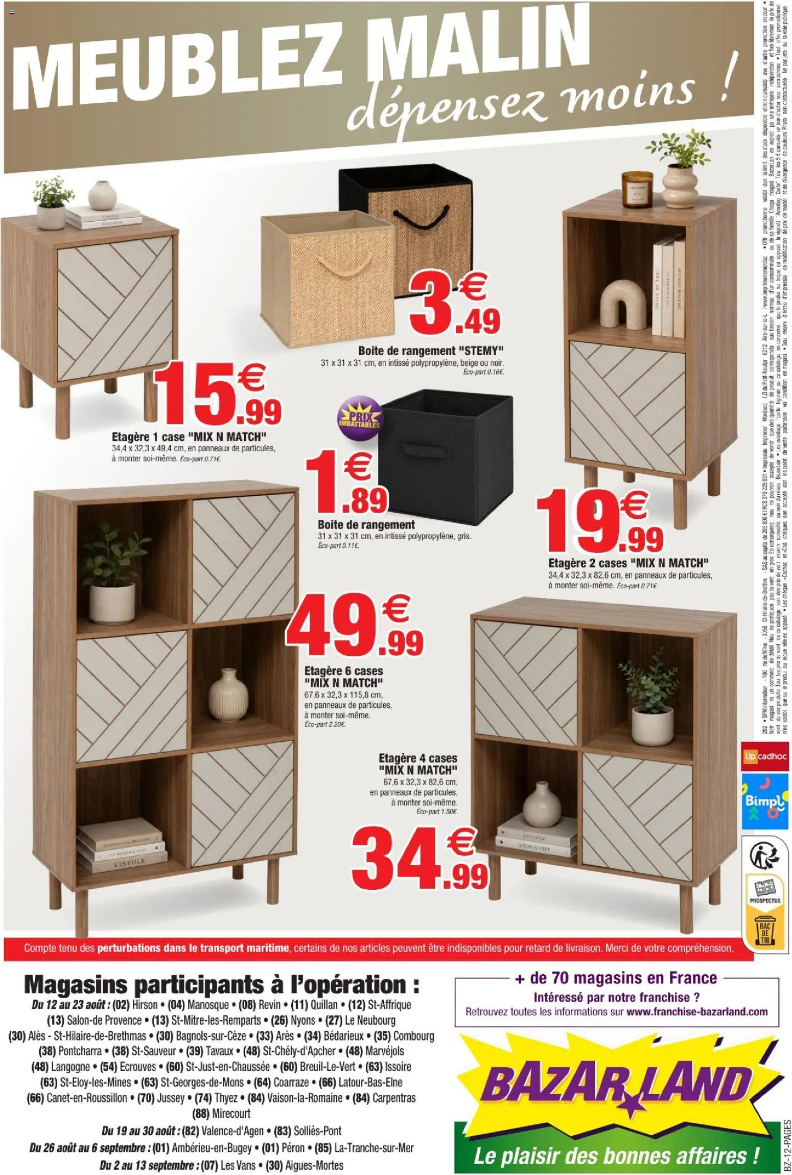 {H1} | Page: 12 | Produits: Étagère, Boîte de rangement