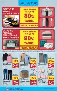 Pogląd oferty "Aldi gazetka - Hity od Środy i od Soboty" - ważna od 13.05.2026 | Strona: 2 | Produkty: Kurtka, Patelnie, Szklanki