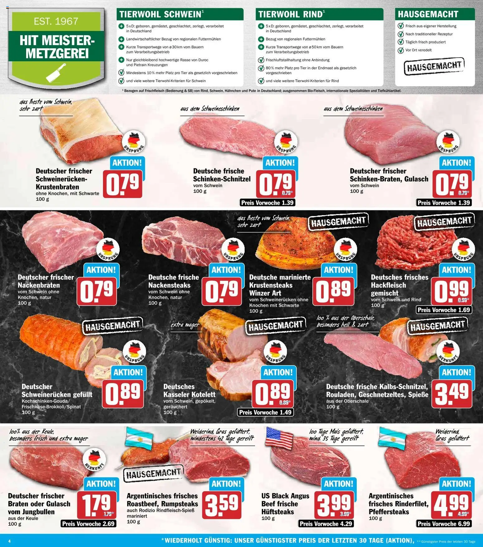 HIT Prospekt – gültig ab 26.10.2026 | Seite: 4 | Produkte: Nackensteaks, Pute, Krustenbraten, Schweinerucken