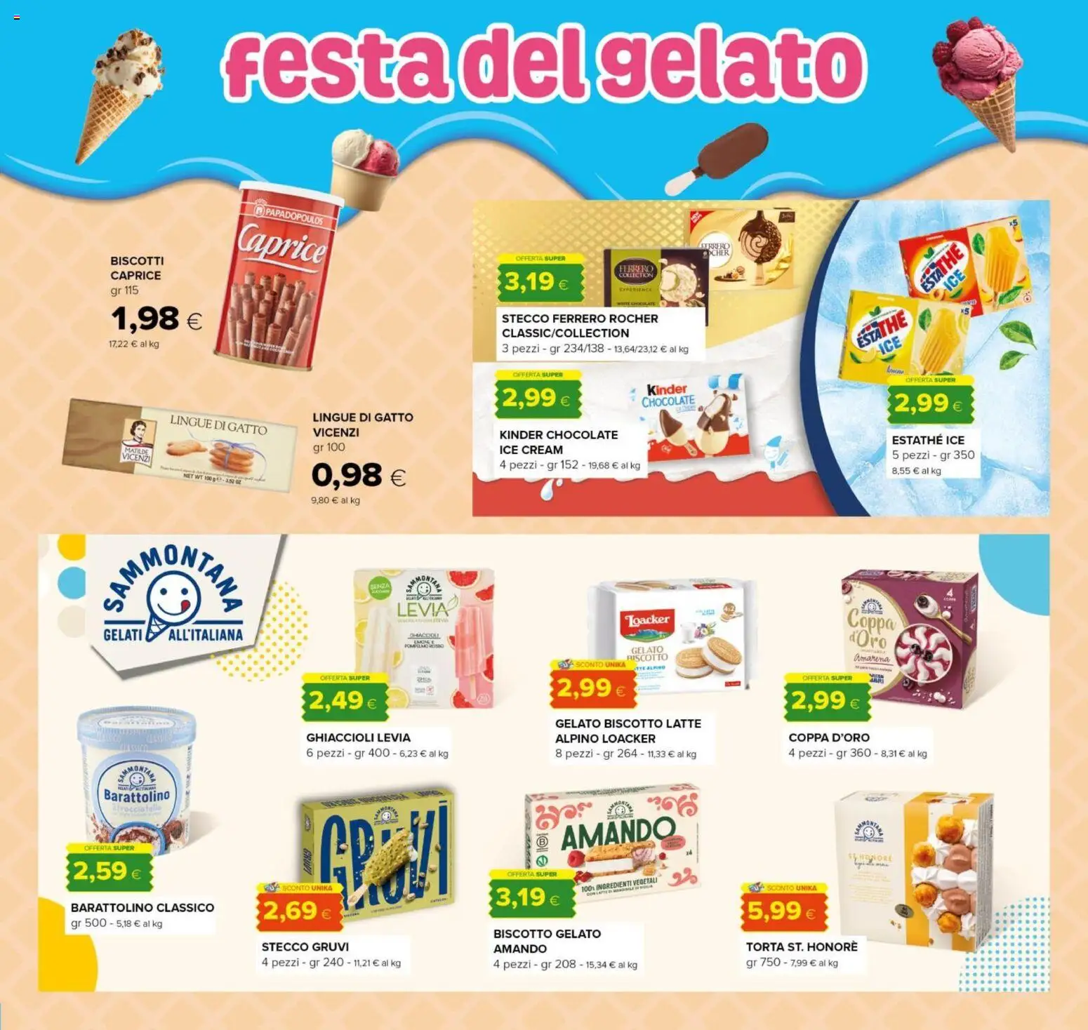 Volantino Oasi del 29/07/2026 | Pagina: 13 | Prodotti: Biscotti, Gelato, Latte, Amarena