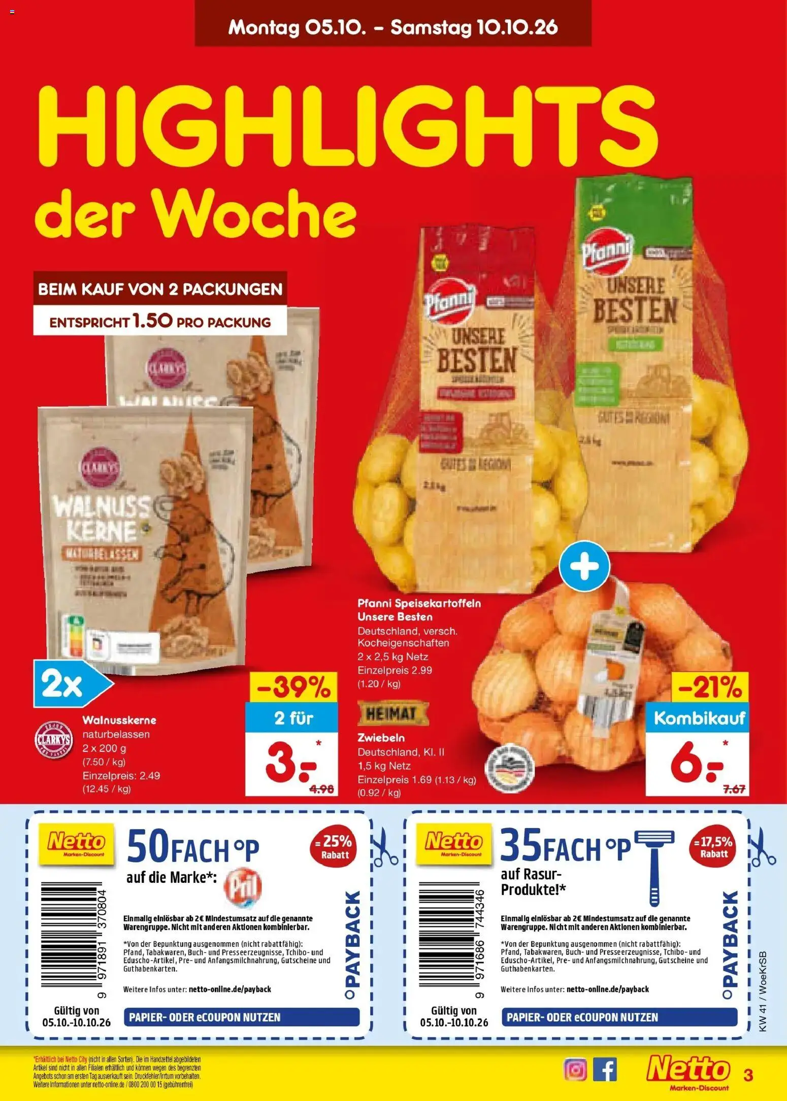 Netto Marken-Discount Prospekt Baesweiler (ab 05.10.2026) » Angebote | Seite: 3 | Produkte: Zwiebeln