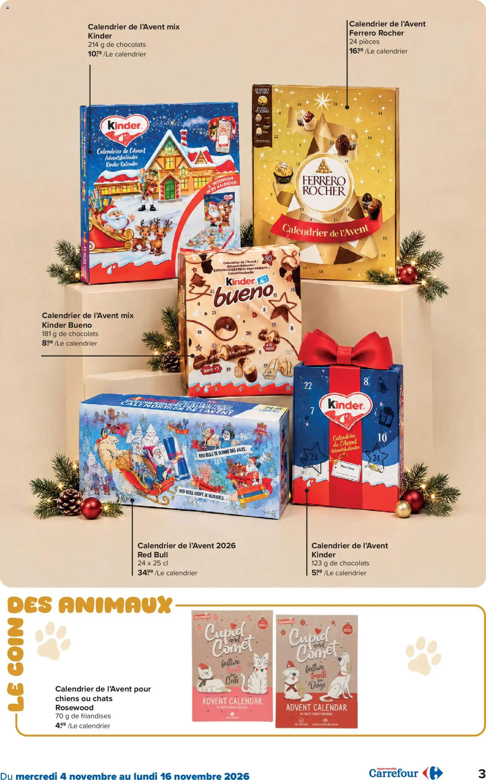 {H1} | Pagina: 3 | Producten: Red Bull, Kinder, Ferrero Rocher