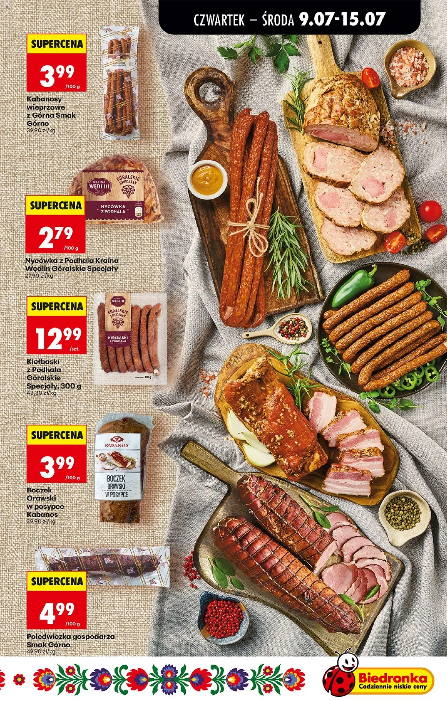 Biedronka Polsko leták - Codziennie niskie ceny od 09.07.2026 | Strana: 49 | Produkty: Kabanos
