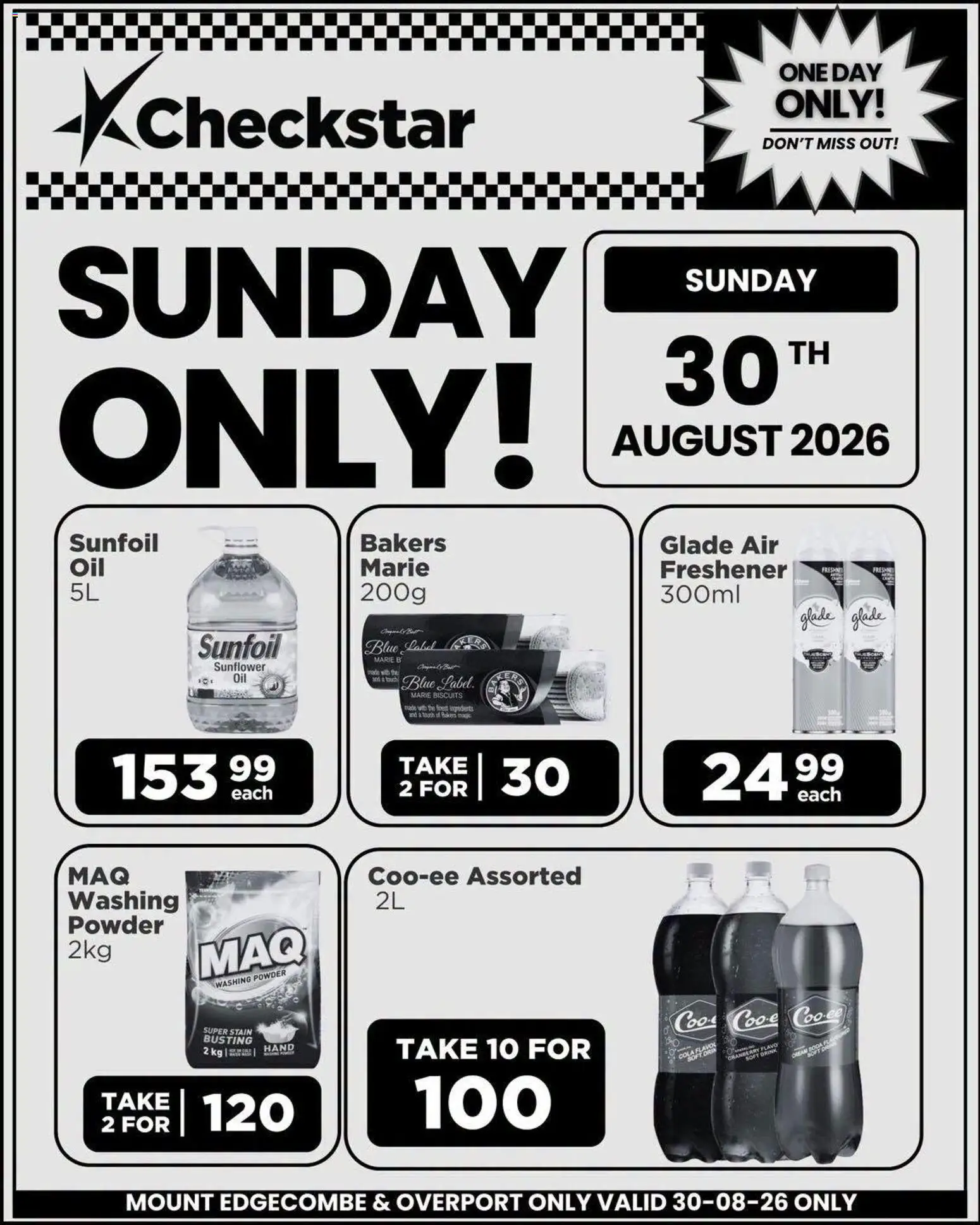 New Check Star catalogue – valid from 30/08/2026 | Page: 1 | Products: Biscuits, Powder, Cream, Washing powder
