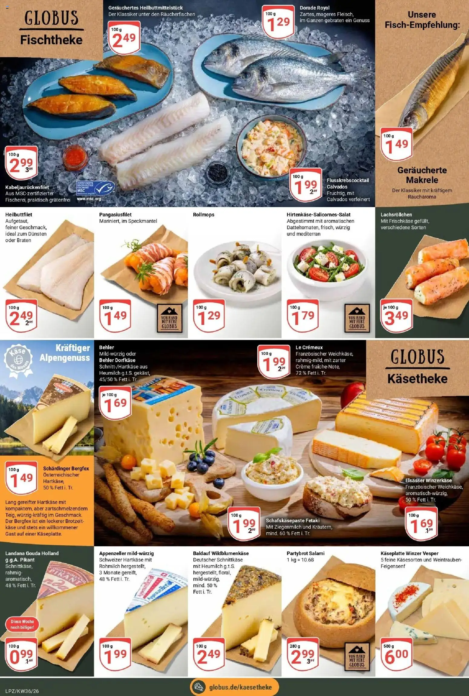 Globus Prospekt Leipzig – gültig ab 31.08.2026 | Seite: 11 | Produkte: Dorade, Creme, Weintrauben, Frischkase