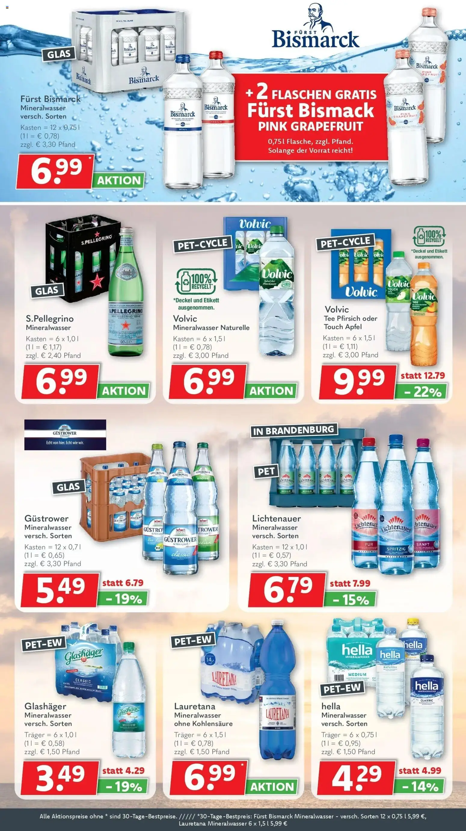 Getränkeland Prospekt Neustrelitz (ab 17.08.2026) zum Blättern | Seite: 5 | Produkte: Volvic touch, Volvic tee, Pfirsich, Volvic