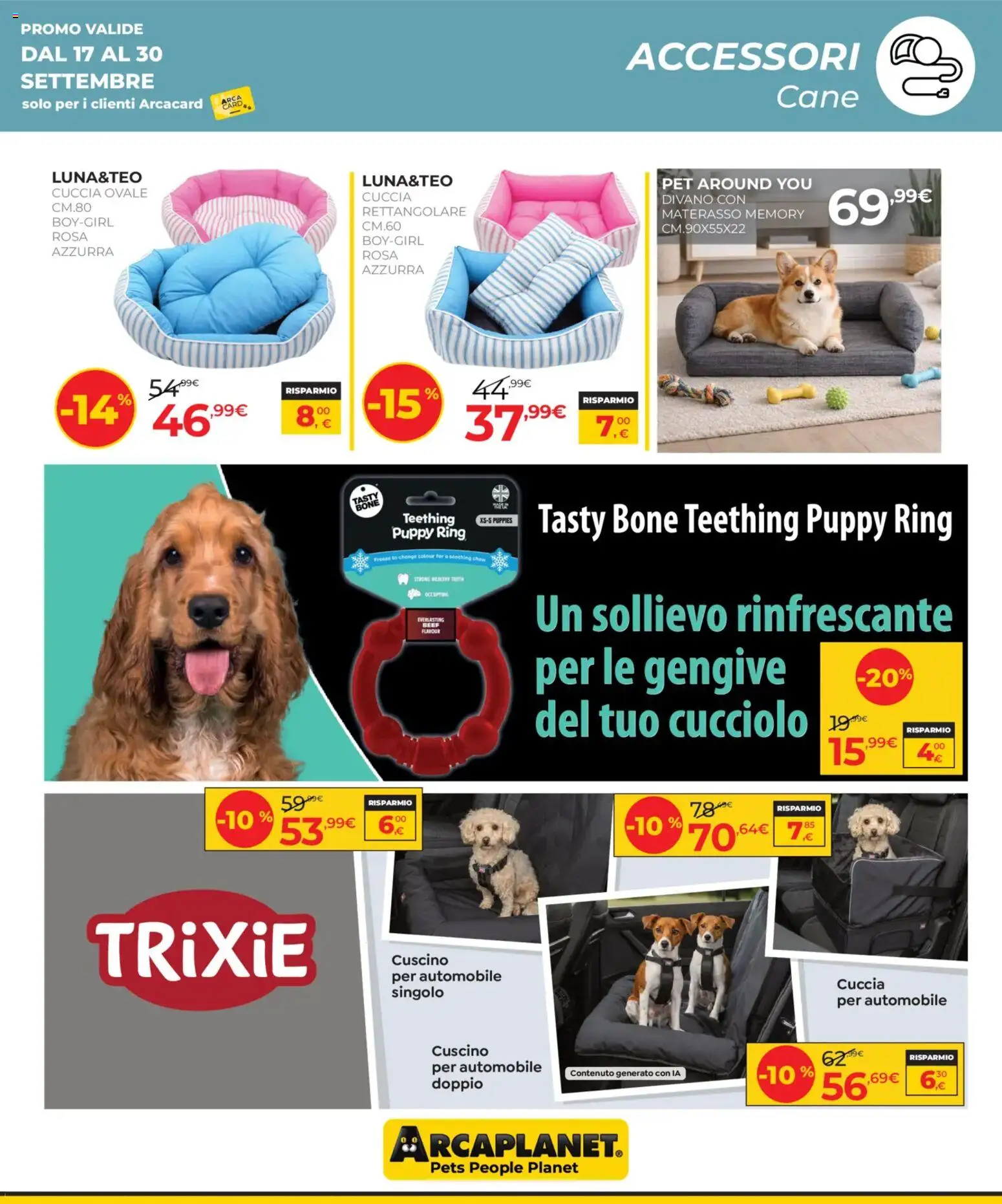 Volantino Arcaplanet del 17/09/2026 | Pagina: 27 | Prodotti: Materasso, Cuscino, Divano