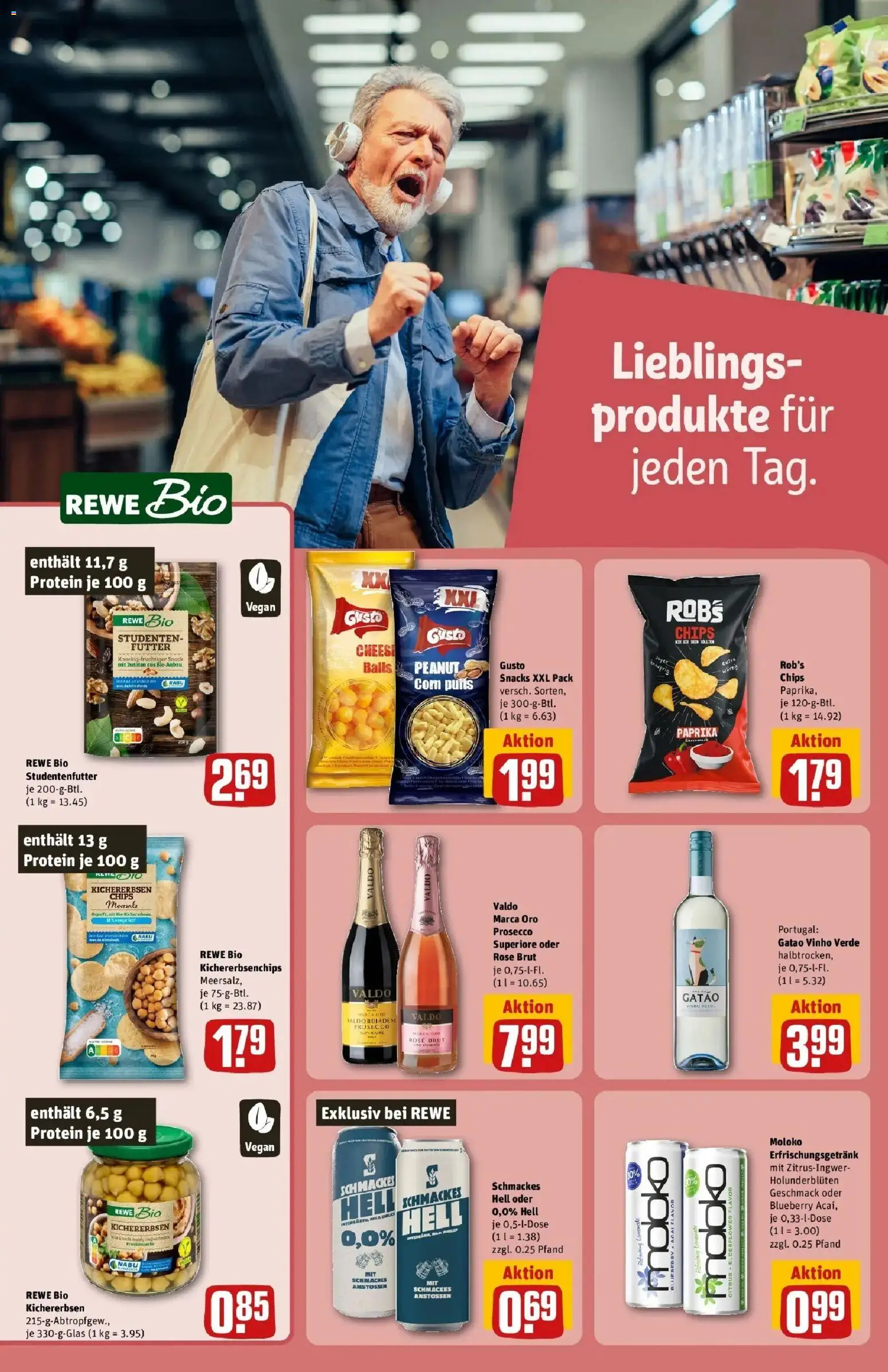 REWE Prospekt ab 24.08.2026 zum Blättern » Angebote | Seite: 17 | Produkte: Prosecco, Paprika, Chips