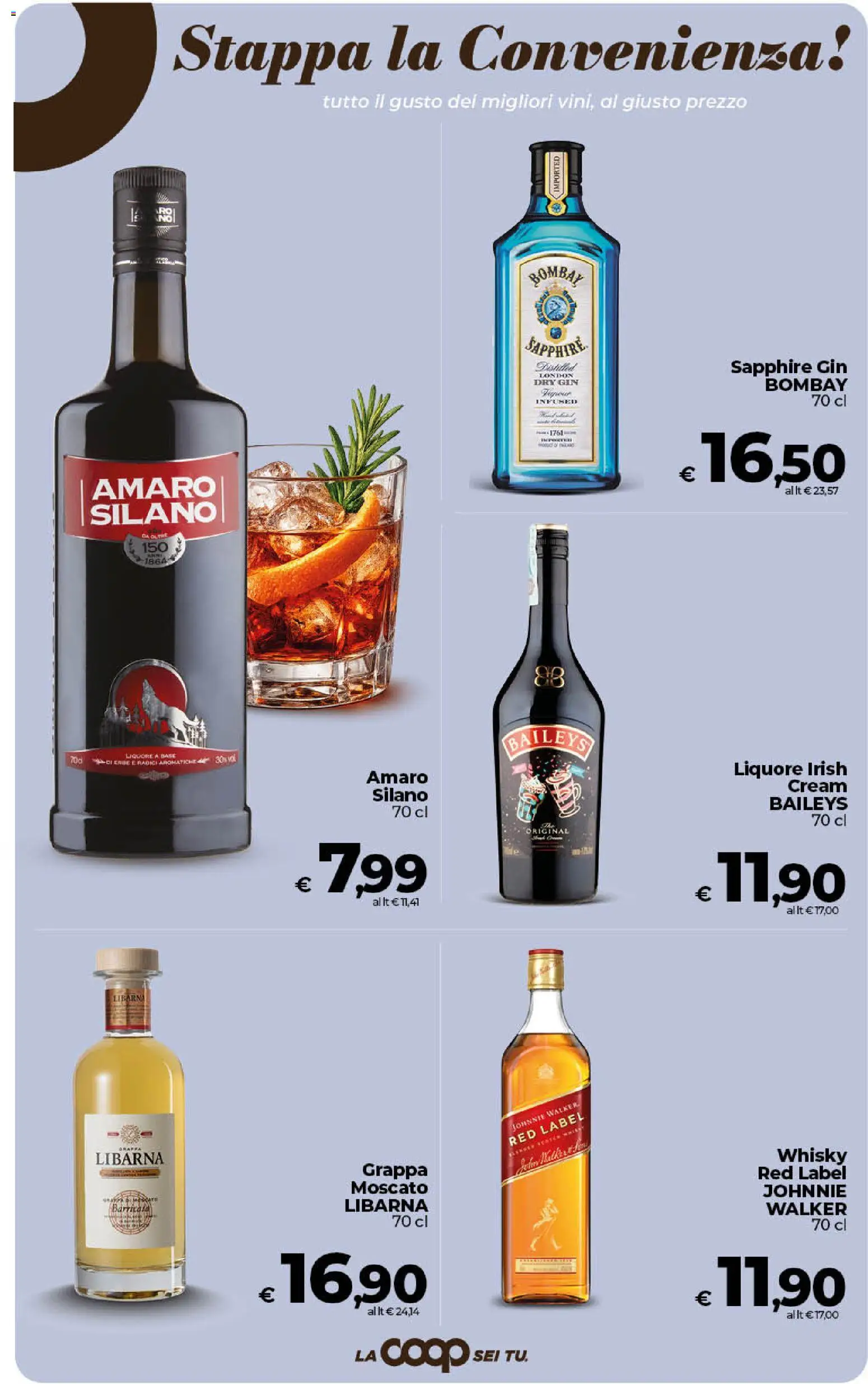 Volantino Ipercoop del 13/10/2026 | Pagina: 39 | Prodotti: Erbe, Gin, Baileys, Liquore