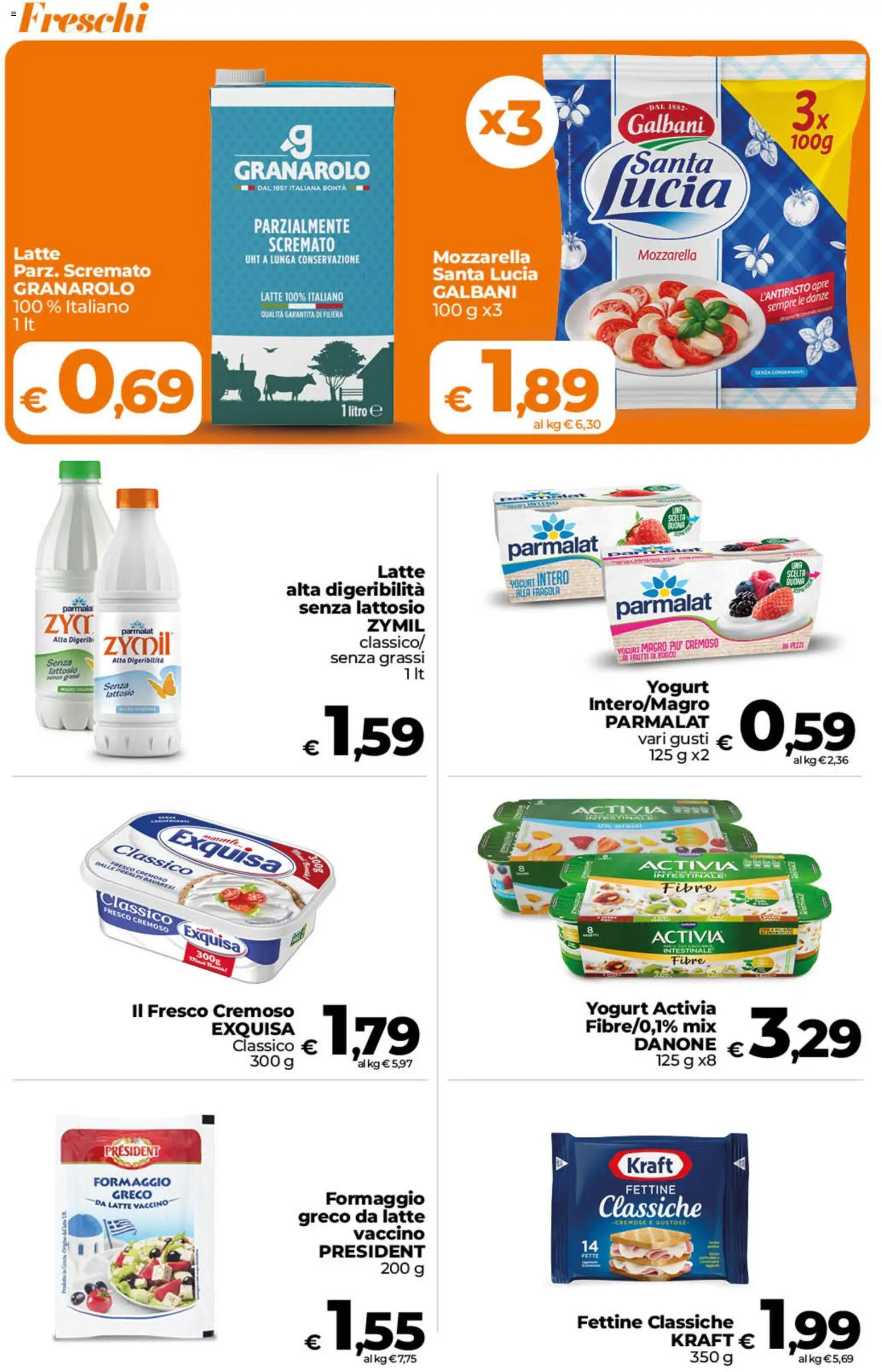 Volantino Ipercoop del 23/10/2026 | Pagina: 13 | Prodotti: Yogurt, Mozzarella, Latte, Formaggio