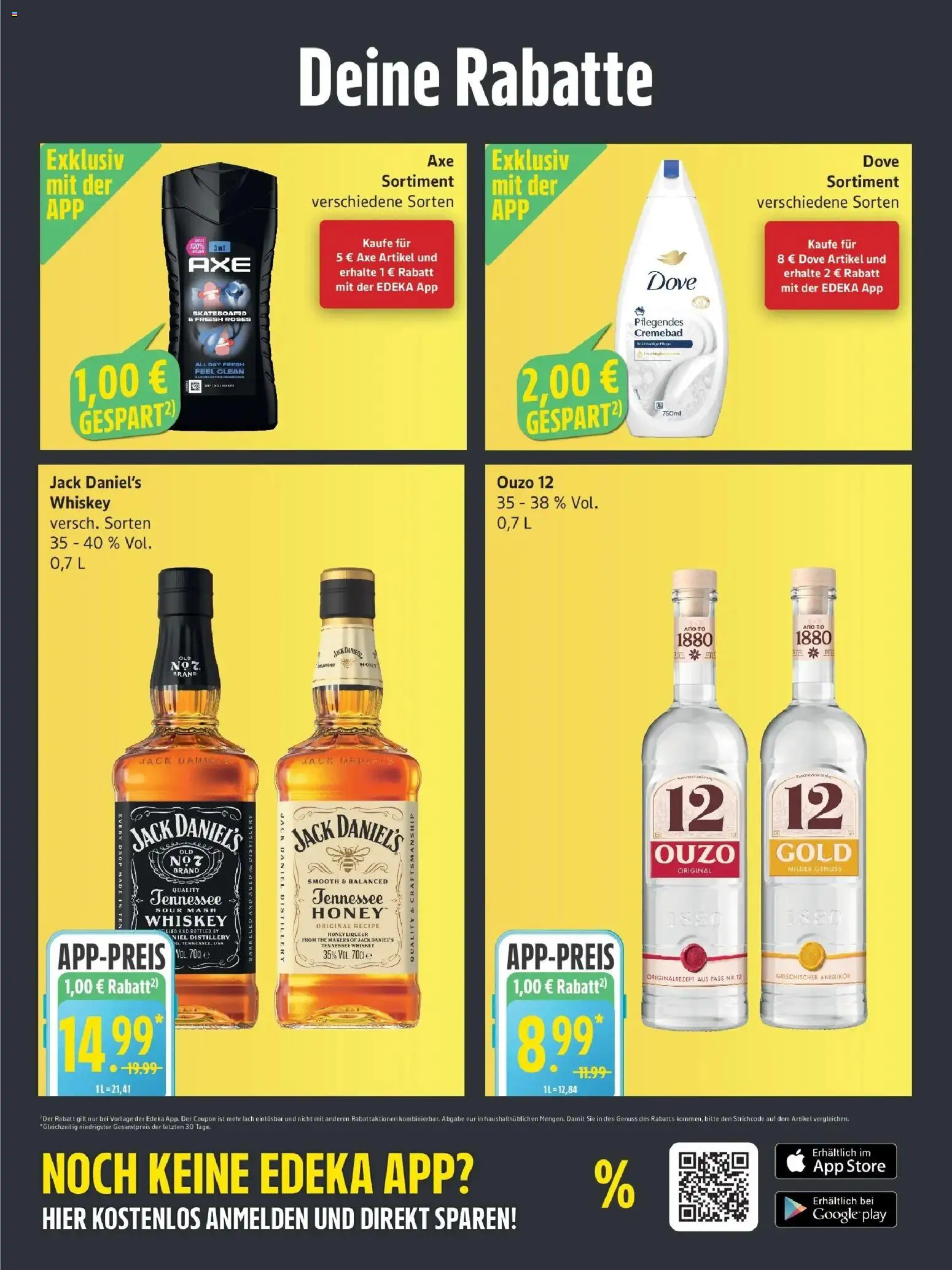 Edeka Prospekt Hamburg (ab 24.08.2026) » Angebote Online | Seite: 6 | Produkte: Ouzo 12, Ouzo, Jack Daniel's, Axe