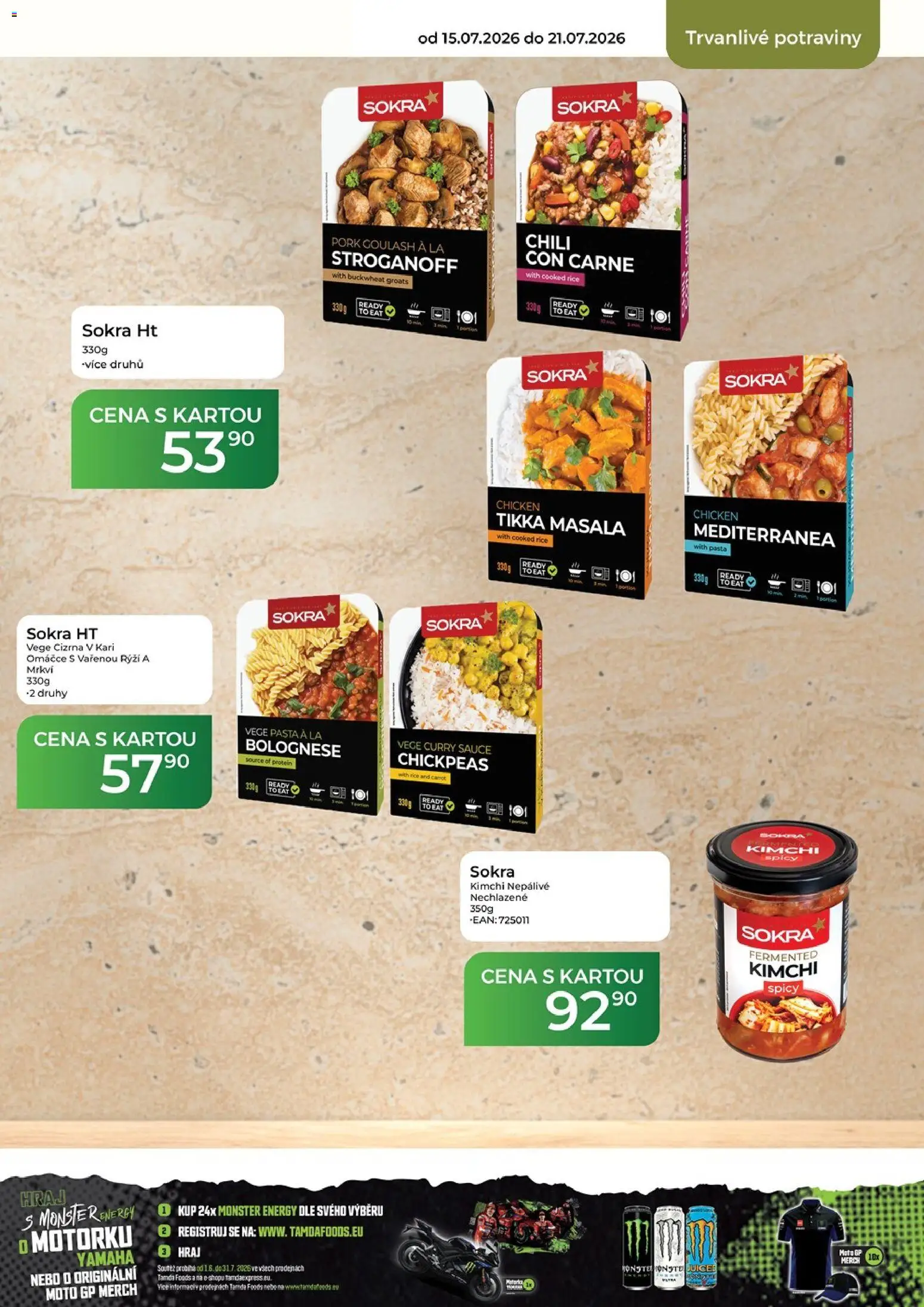 Tamda Foods leták od 15.07.2026 | Strana: 43 | Produkty: Monster, Kimchi, Monster Energy, Cizrna