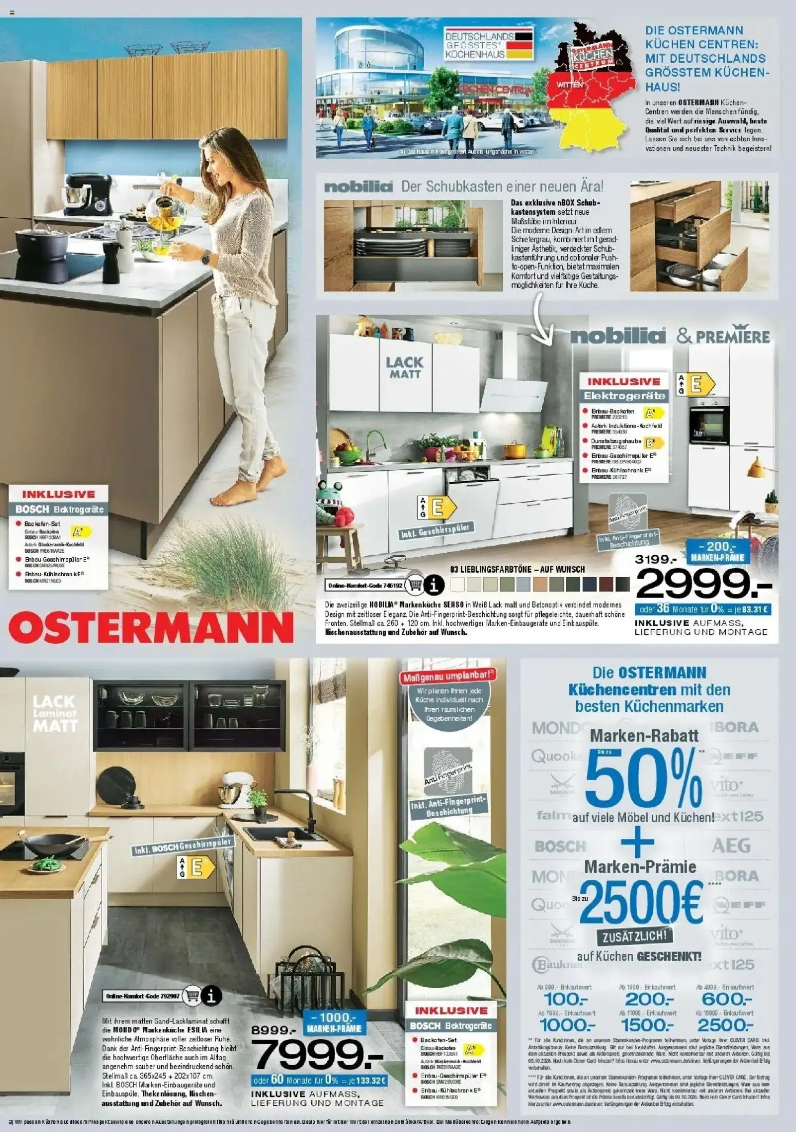 Ostermann - Möbel Ostermann: Neue Möbel wirken Wunder. (ab 19.09.2026) zum Blättern | Seite: 11 | Produkte: Bosch, Küche, Kühlschrank, Kuchen
