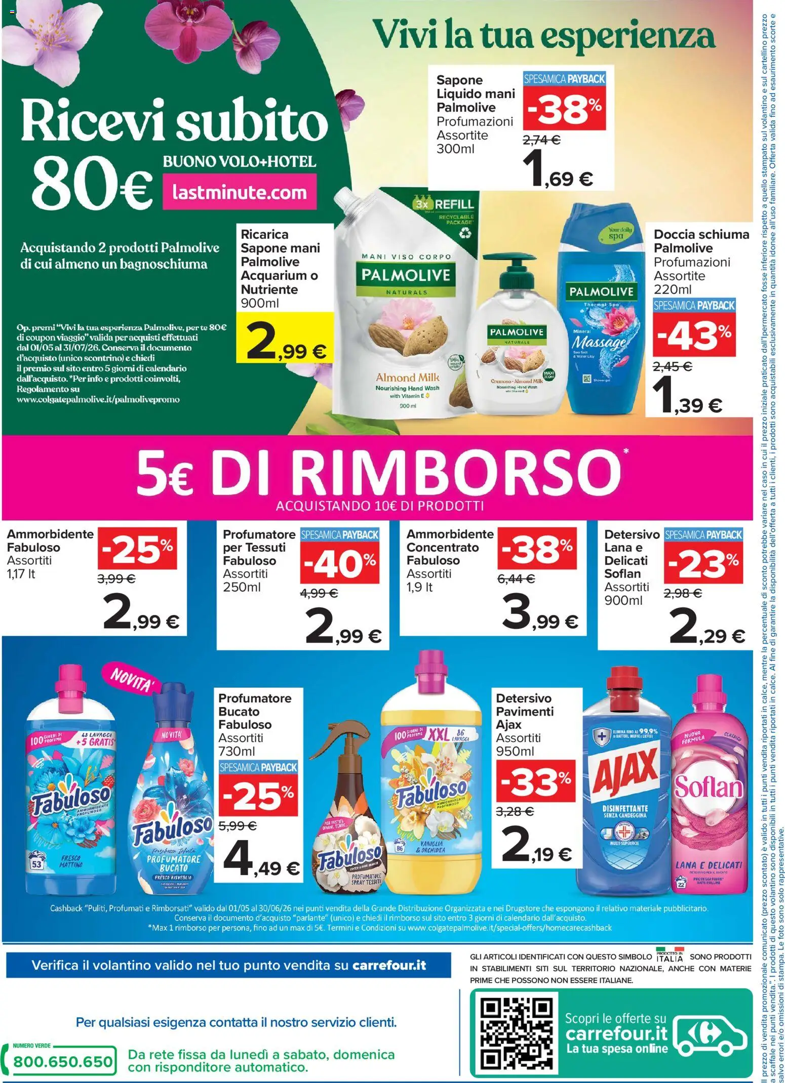 Volantino Carrefour del 16.06.2026 | Pagina: 2 | Prodotti: Sapone, Bagnoschiuma, Tè, Candeggina