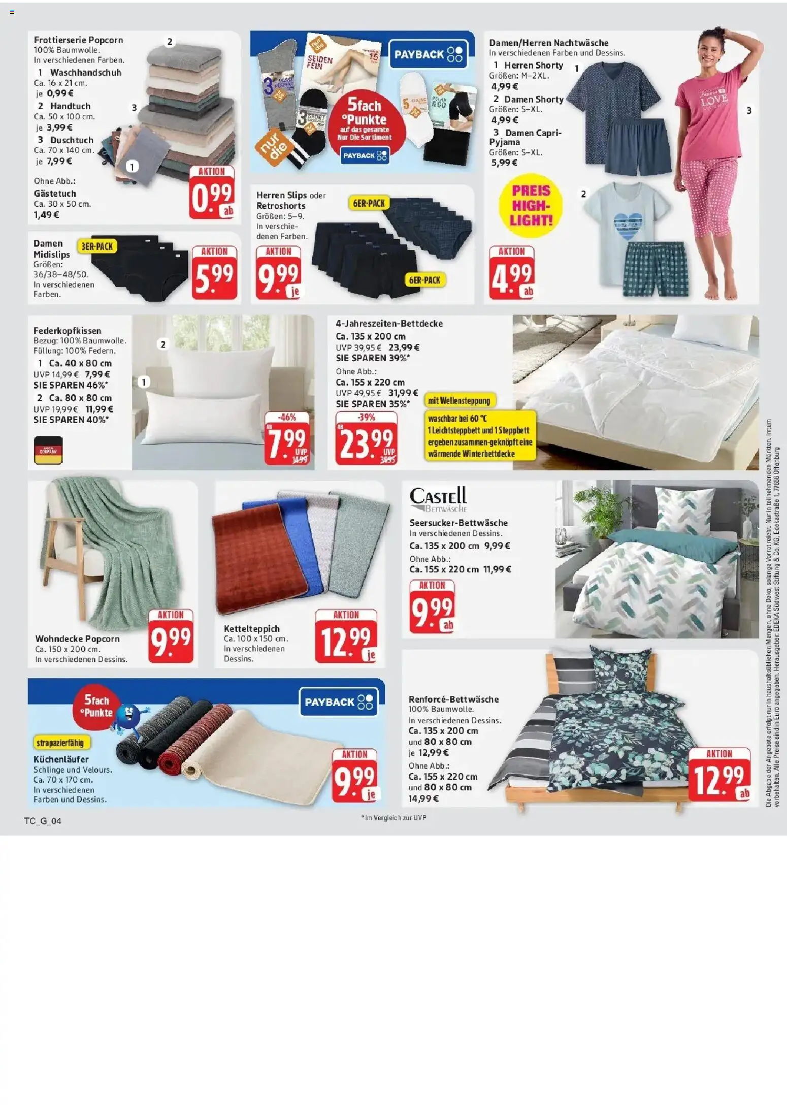 Edeka Prospekt Mainz-Weisenau – gültig ab 24.08.2026 | Seite: 69 | Produkte: Bettwäsche, Pyjama, Popcorn