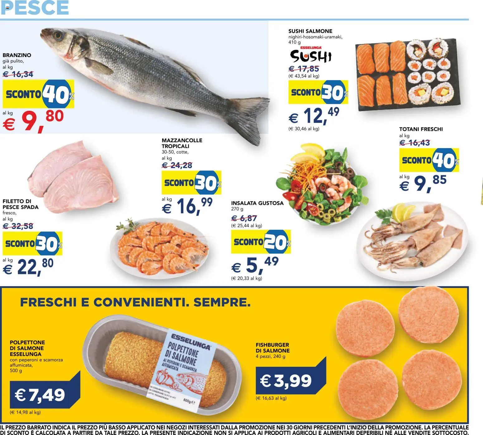 Volantino Esselunga S del 08/10/2026 | Pagina: 17 | Prodotti: Pesce, Filetto, Basso, Pesce spada