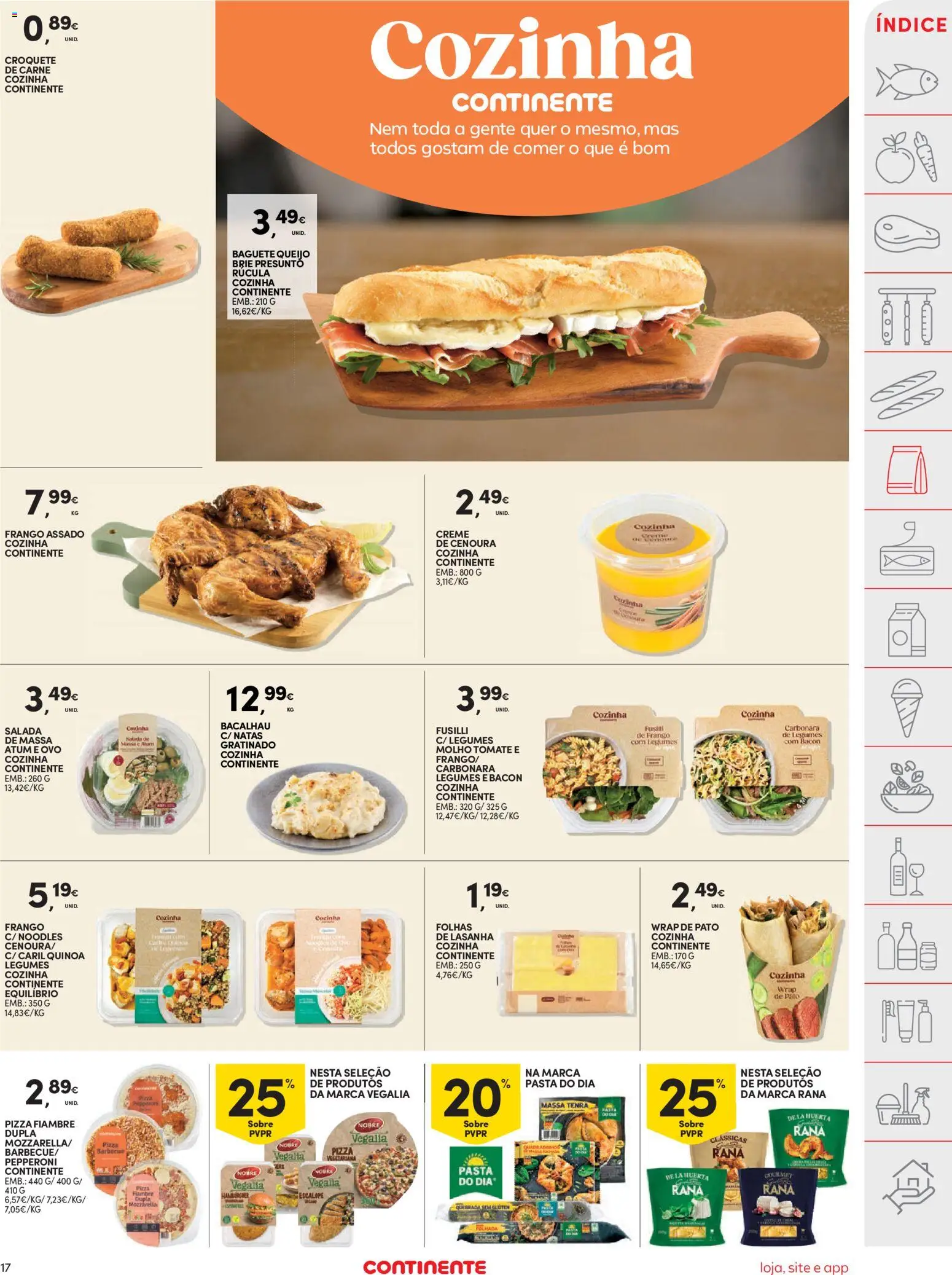 Continente folheto │ válido de 26.05.2026 | Página: 17 | Produtos: Atum, Bacon, Rúcula, Queijo
