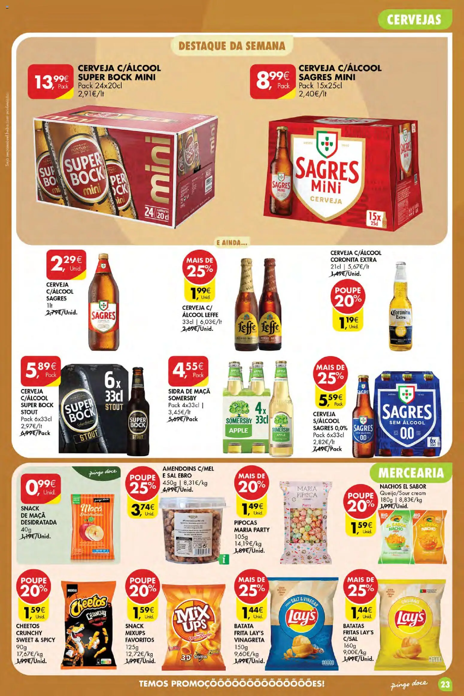 Pingo Doce folheto Poupe Esta Semana Açores │ válido de 15/10/2026 | Página: 23 | Produtos: Mercearia, Pipocas, Cerveja, Somersby