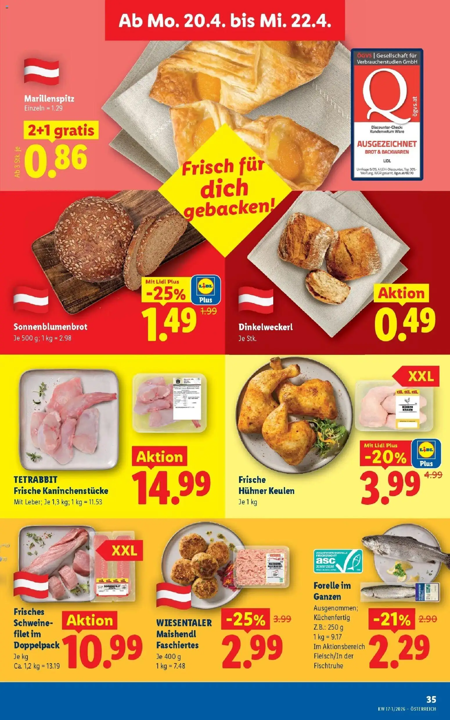 Lidl Flugblatt - Jenbach, Eferding, Dornbirn gültig ab 16.04.2026 | Seite: 40 | Produkte: Brot