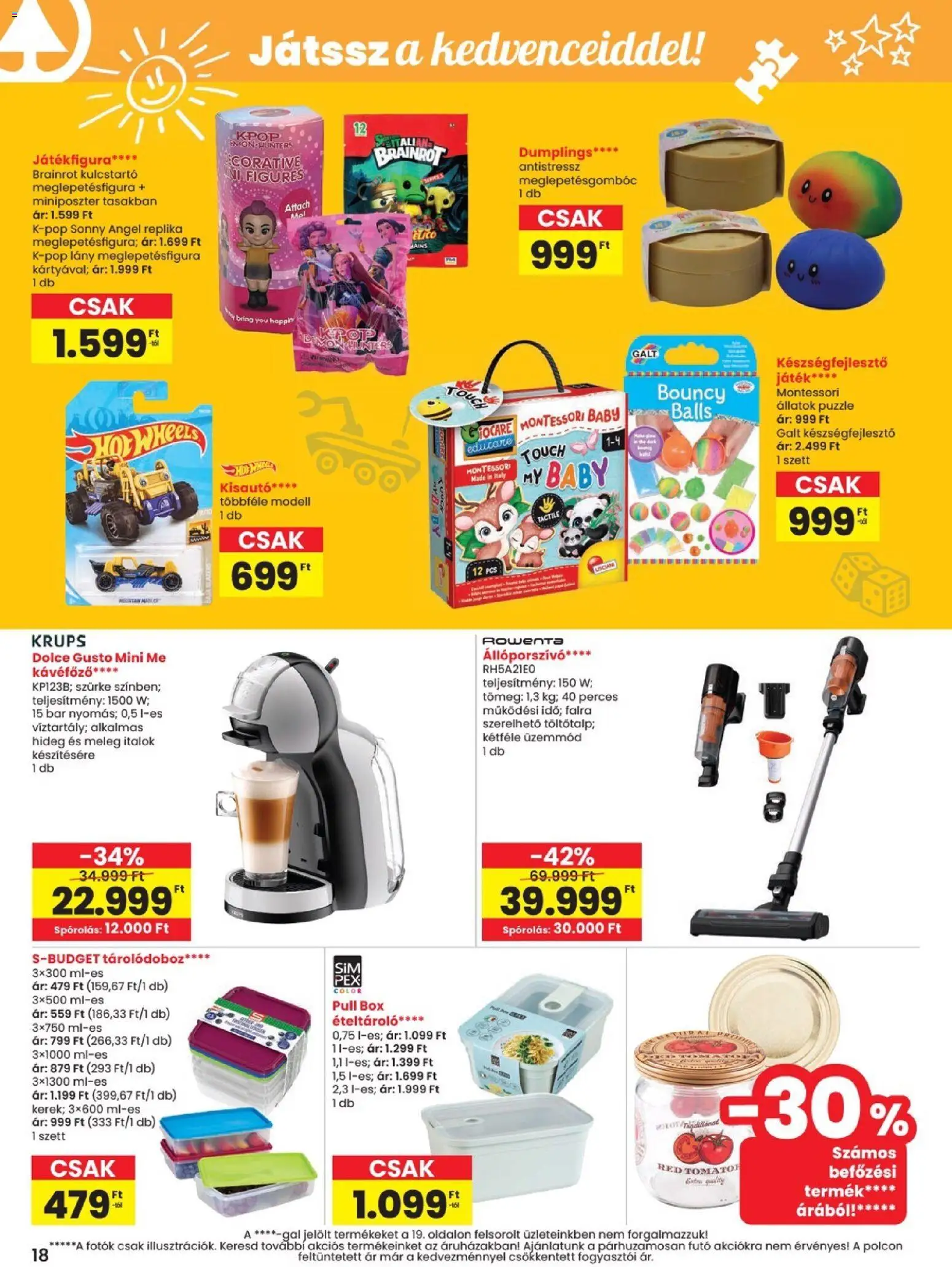 Spar akciós ujság - amely érvényes a következő dátumtól: 2026.08.19. | Oldal: 18 | Termékek: Dolce Gusto, Futó, Hot Wheels, Italok