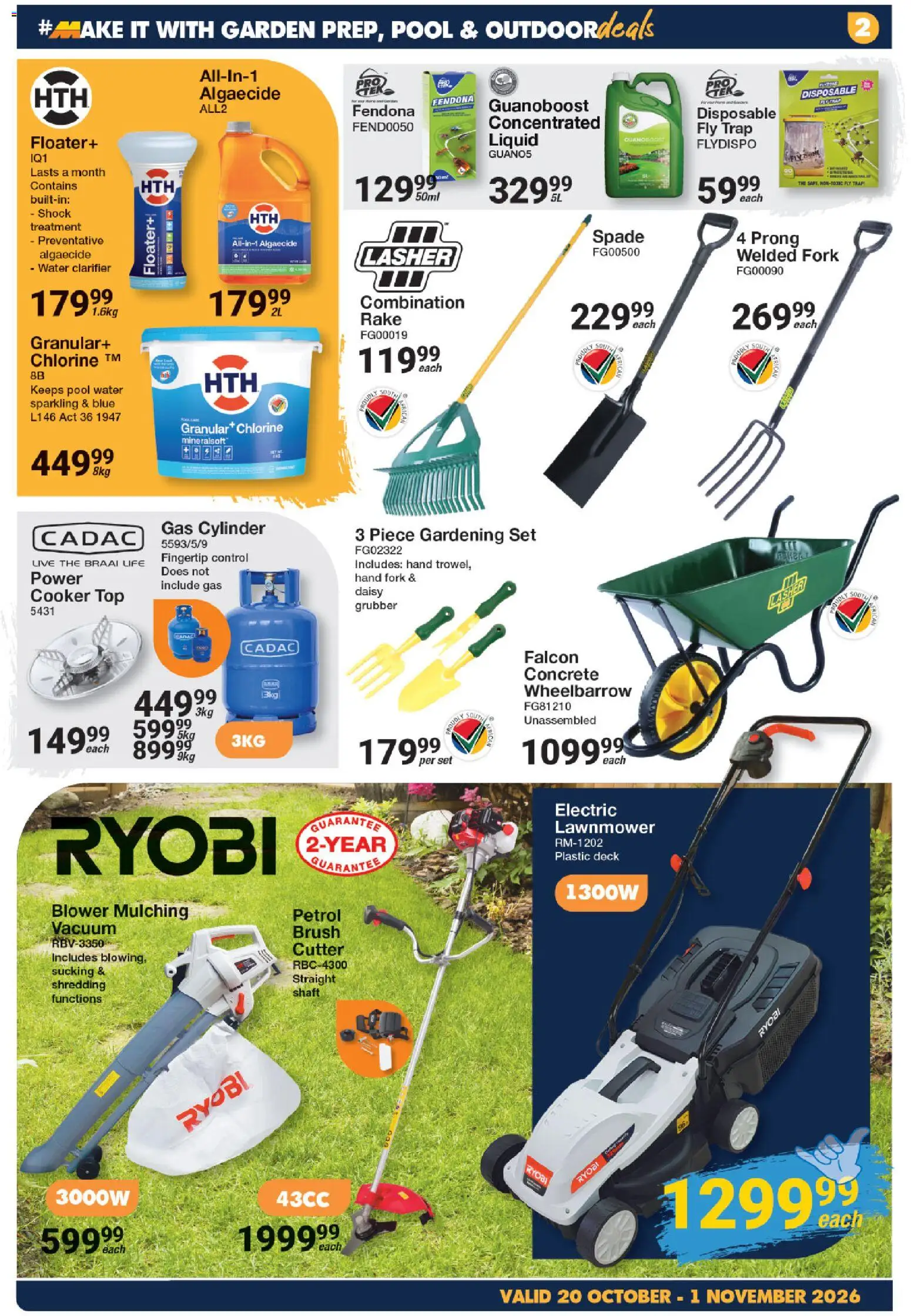 New MICA catalogue – valid from 20/10/2026 | Page: 2 | Products: Cooker, Wheelbarrow, Brush, Water