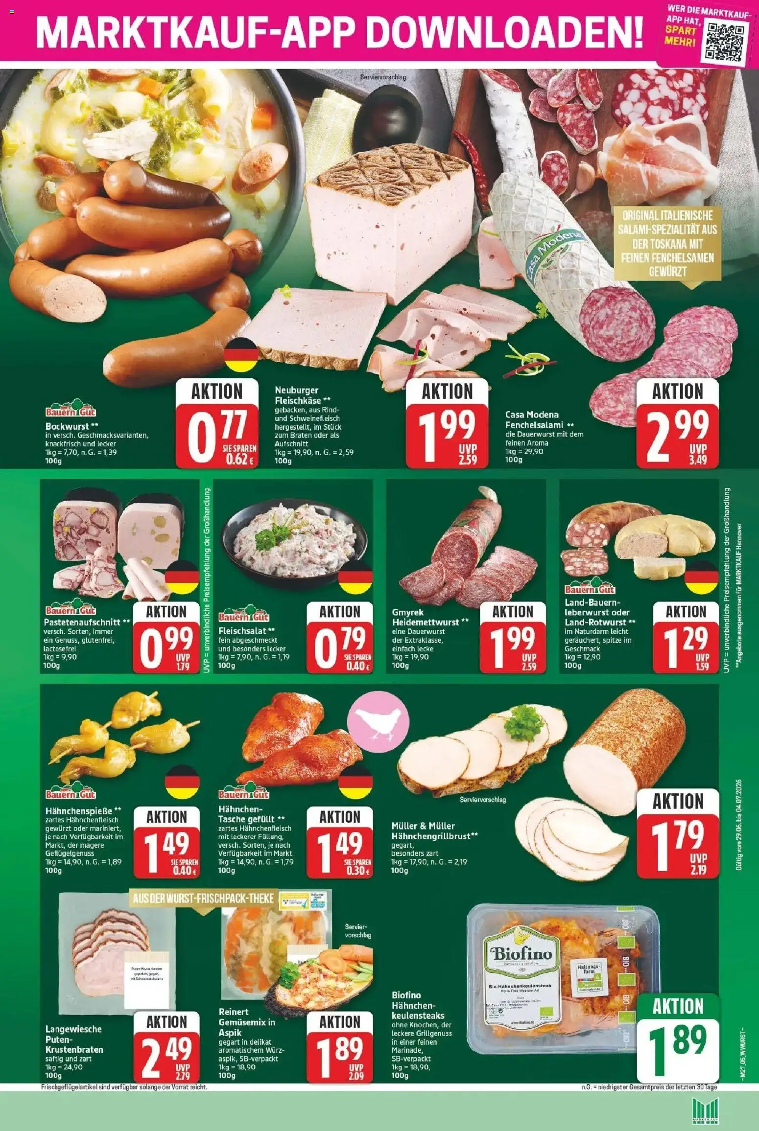 Marktkauf - Wochenangebote – gültig ab 28.06.2026 | Seite: 5 | Produkte: Tasche, Bockwurst, Hahnchen, Schweinefleisch