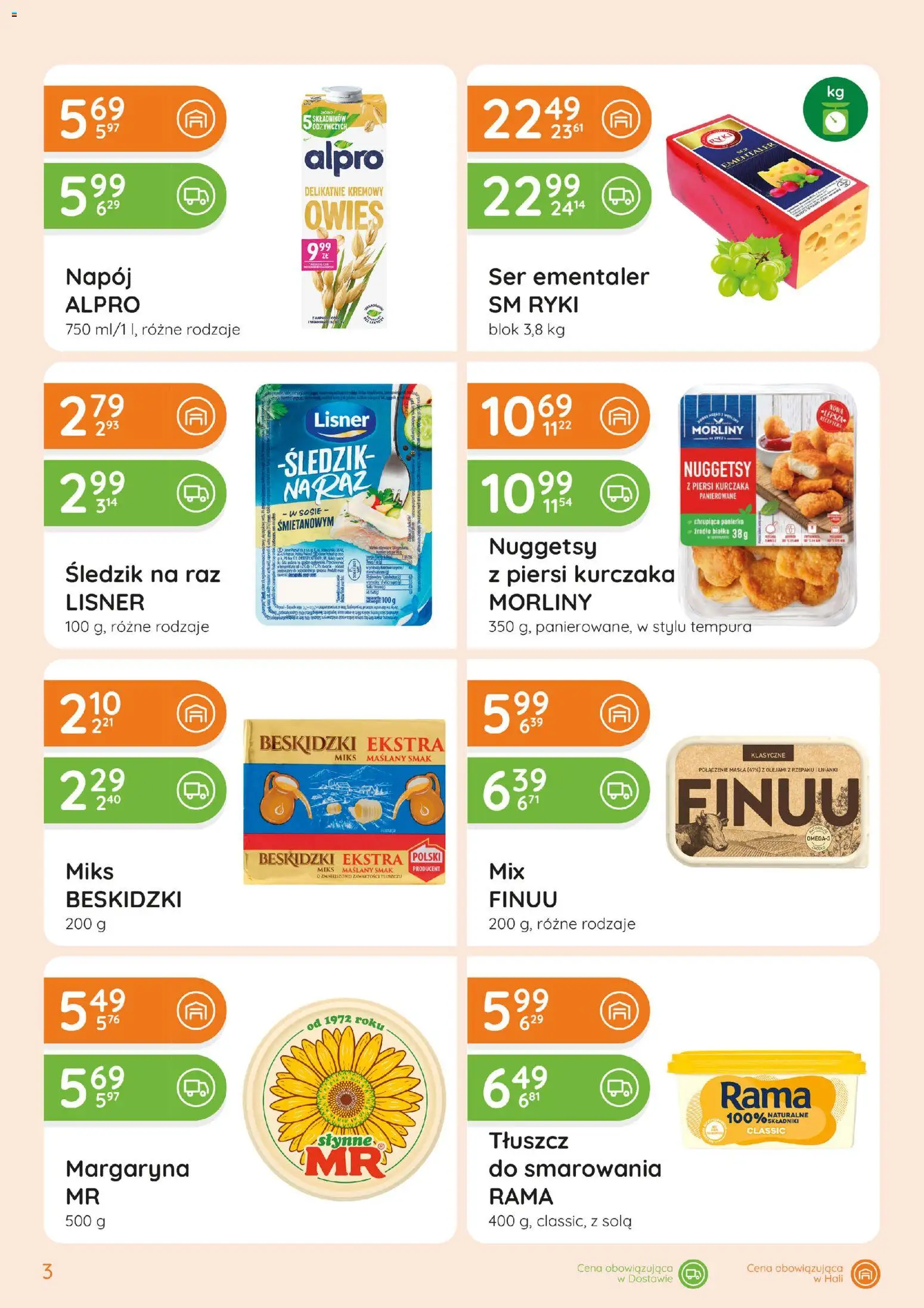 Eurocash gazetka - Ofensywa Spożywcza od 01.10.2026 | Strona: 3 | Produkty: Tempura, Piersi, Alpro, Margaryna