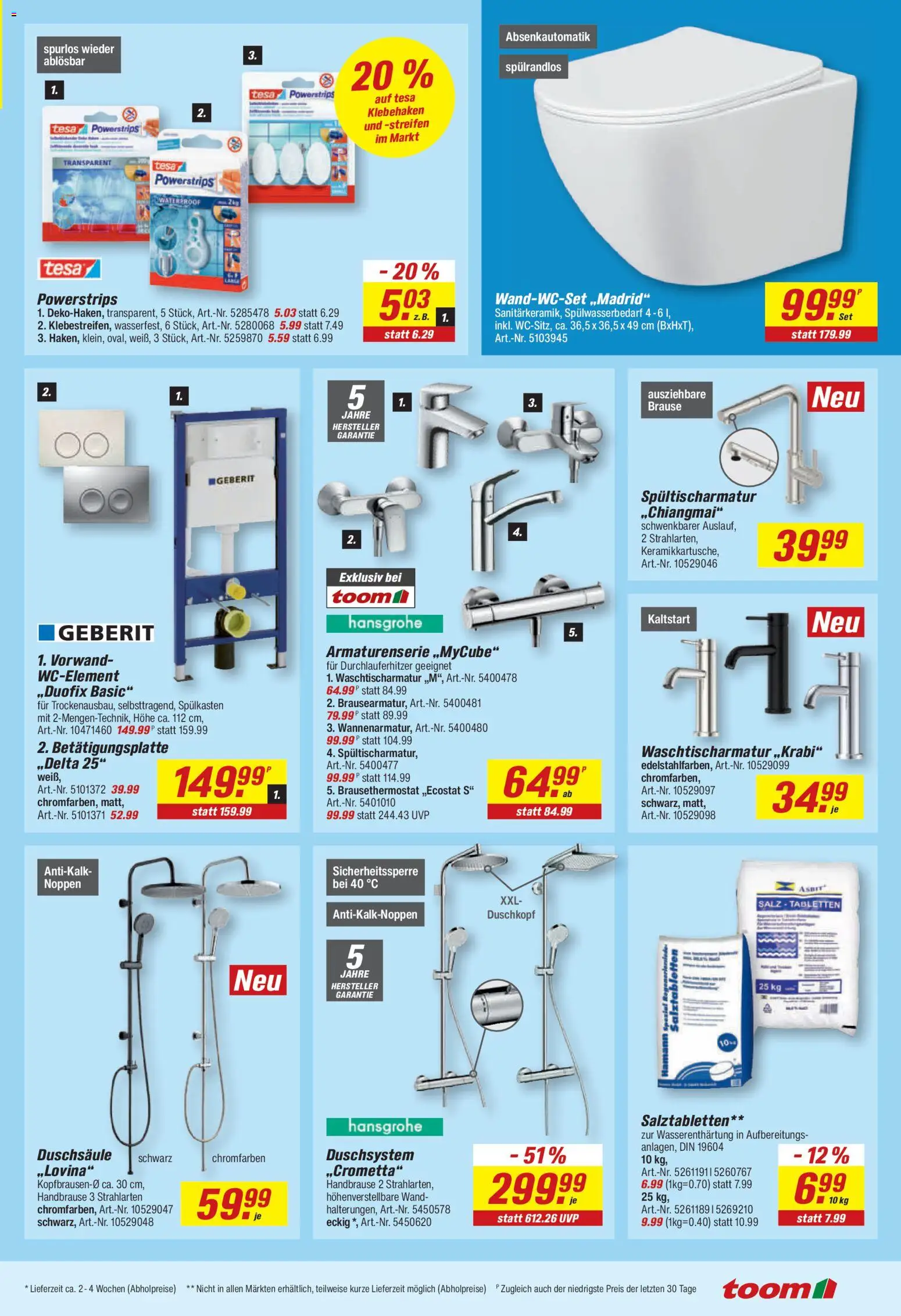 Toom Baumarkt Prospekt – gültig ab 12.10.2026 | Seite: 21 | Produkte: Salz, Duschkopf
