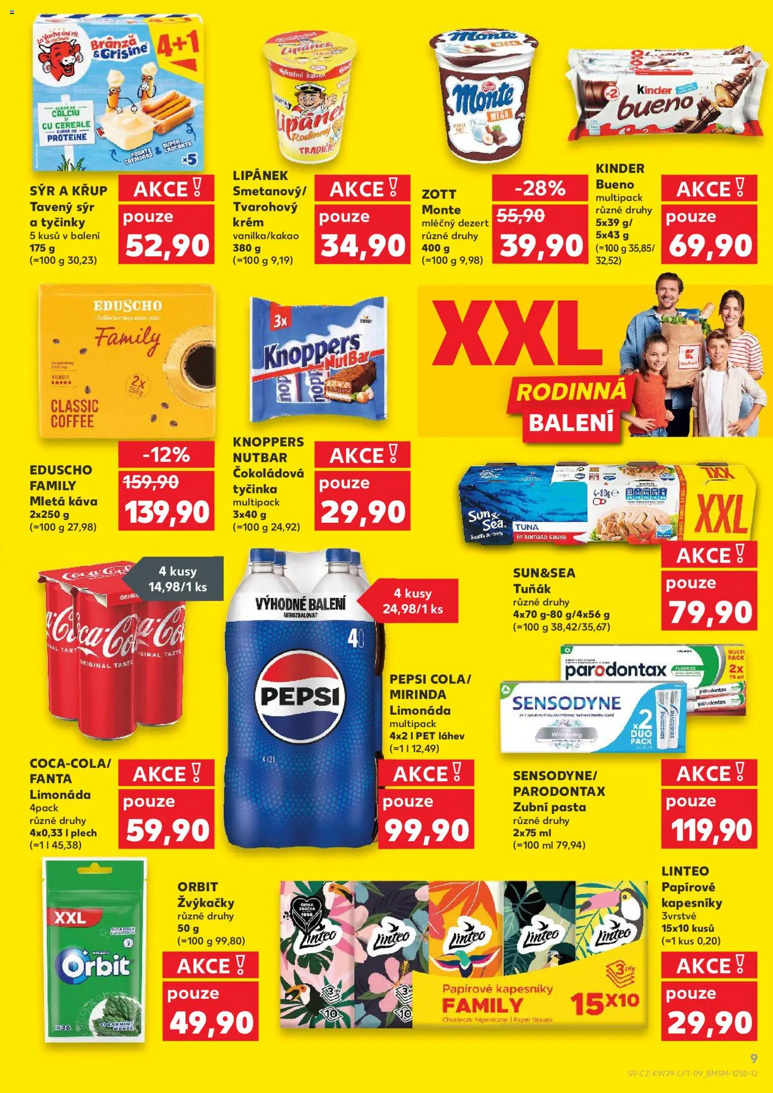 Kaufland leták - Chomutov od 15.07.2026 | Strana: 9 | Produkty: Limonáda, Knoppers, Pepsi, Plech