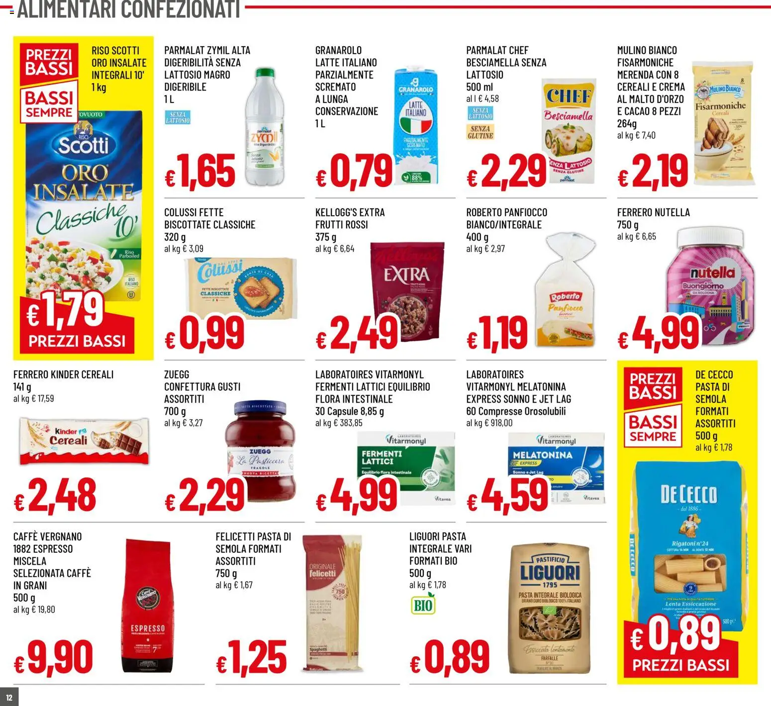 Volantino Famila del 04.06.2026 | Pagina: 12 | Prodotti: Crema, Caffè, Cereali, Fette biscottate