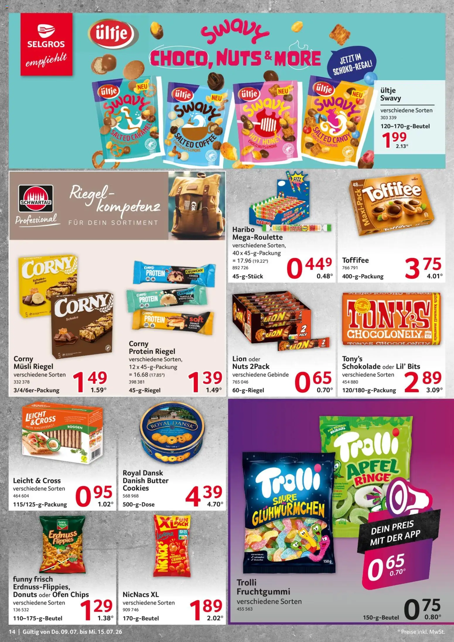 Selgros Prospekt – gültig ab 09.07.2026 | Seite: 14 | Produkte: Milch, Butter, Schokolade, Äpfel