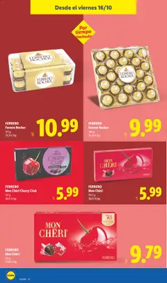 Vista previa Lidl folleto válido desde el 12/10/2026 | Página: 50 | Productos: Mon Chéri, Ferrero Rocher, Vodka