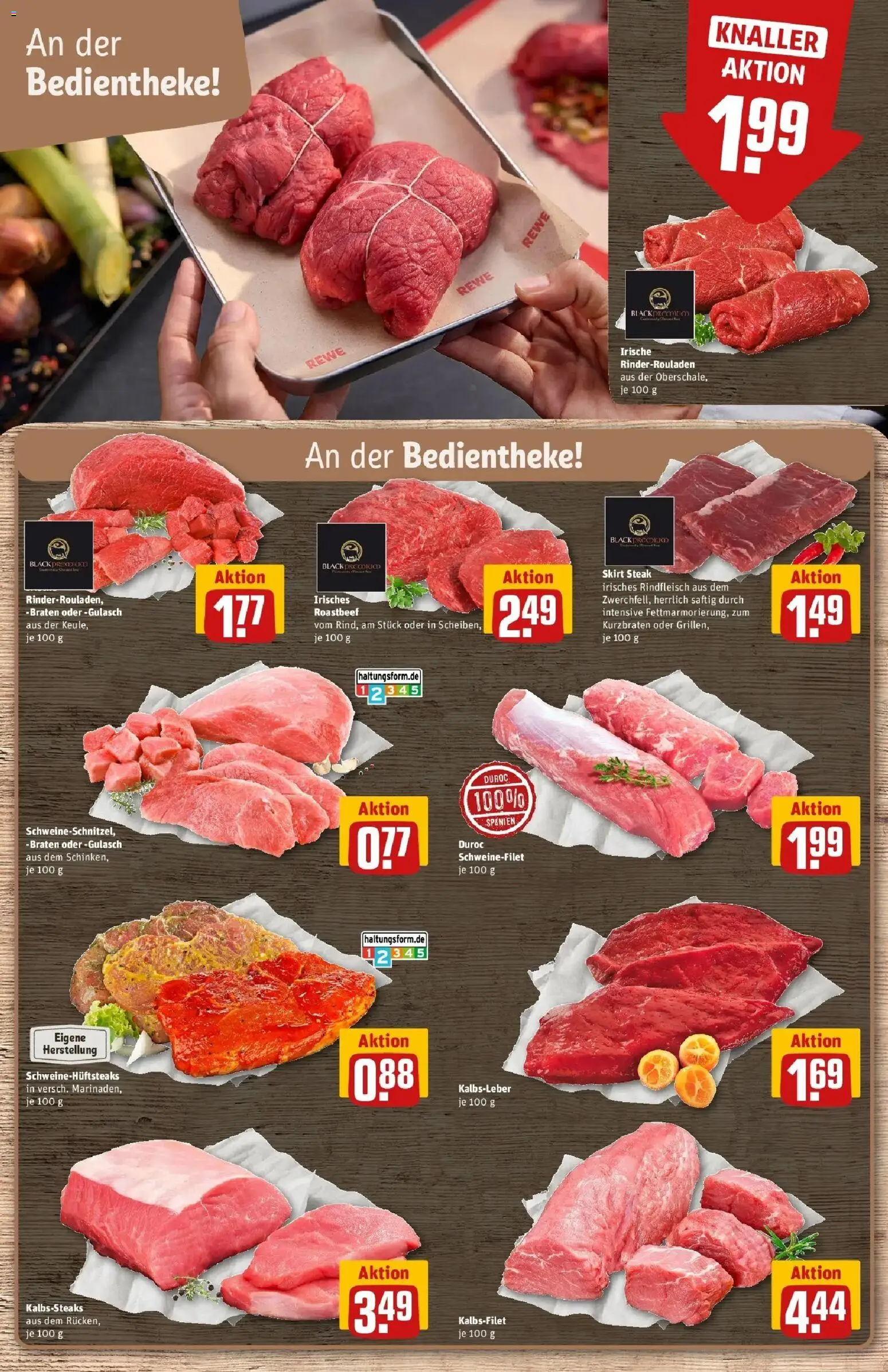 Rewe Prospekt Lutherstadt Eisleben – gültig ab 17.05.2026 | Seite: 13 | Produkte: Rinderrouladen, Gulasch, Rindfleisch, Steak