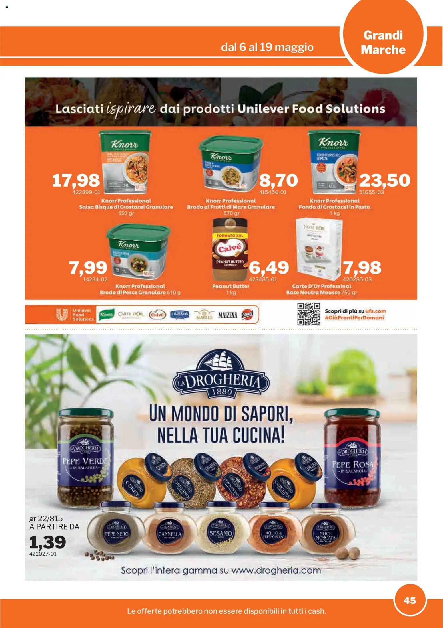 Volantino Sogegross del 06.05.2026 | Pagina: 45 | Prodotti: Salsa, Pepe, Frutti di mare, Aglio