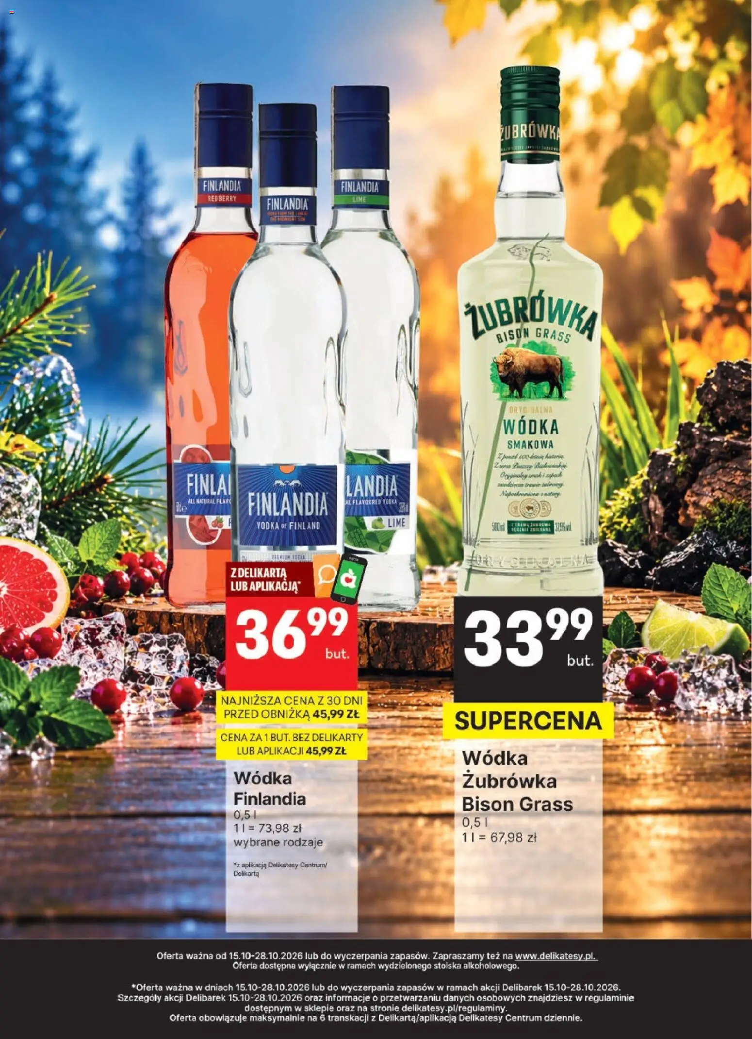 Delikatesy Centrum gazetka - DeliBarek od 15.10.2026 | Strona: 9 | Produkty: Wódka smakowa, Delikatesy, Żubrówka, Wódka
