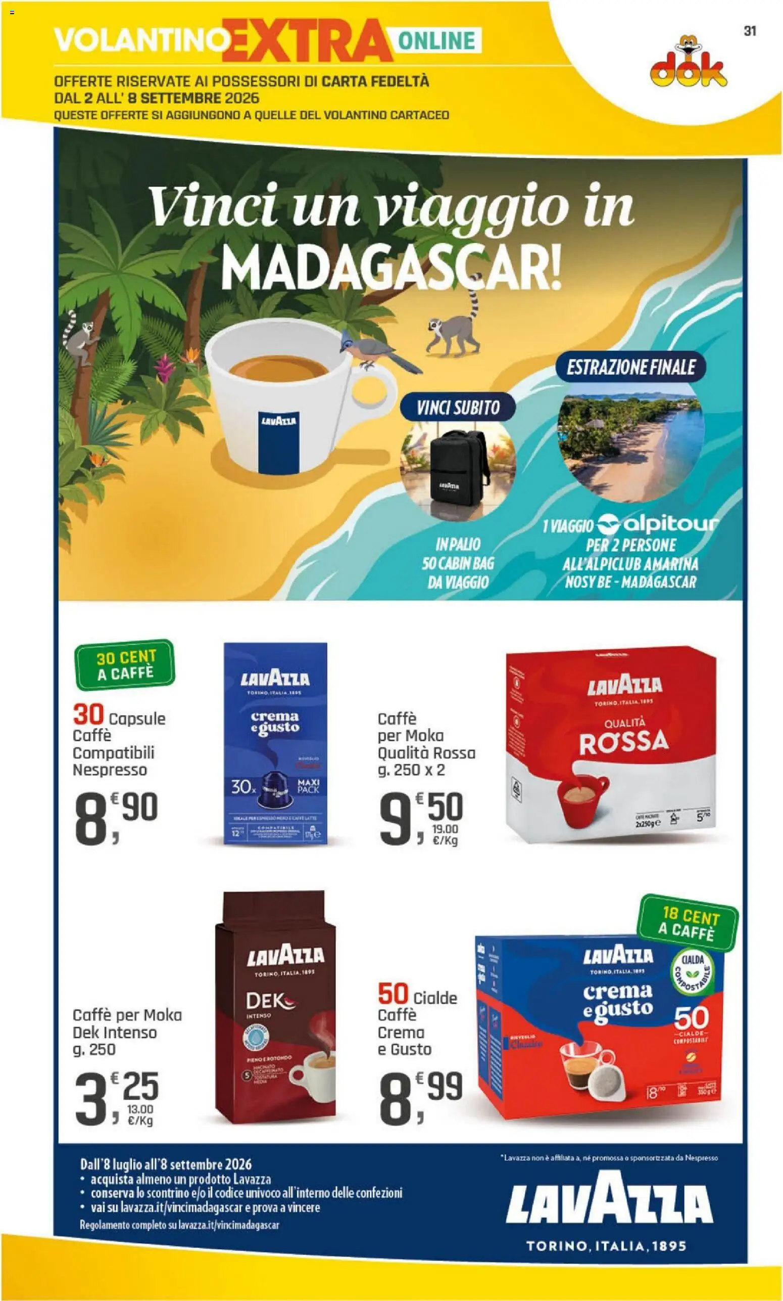 Volantino DOK del 02/09/2026 | Pagina: 31 | Prodotti: Crema, Caffè, Cialde, Cialda