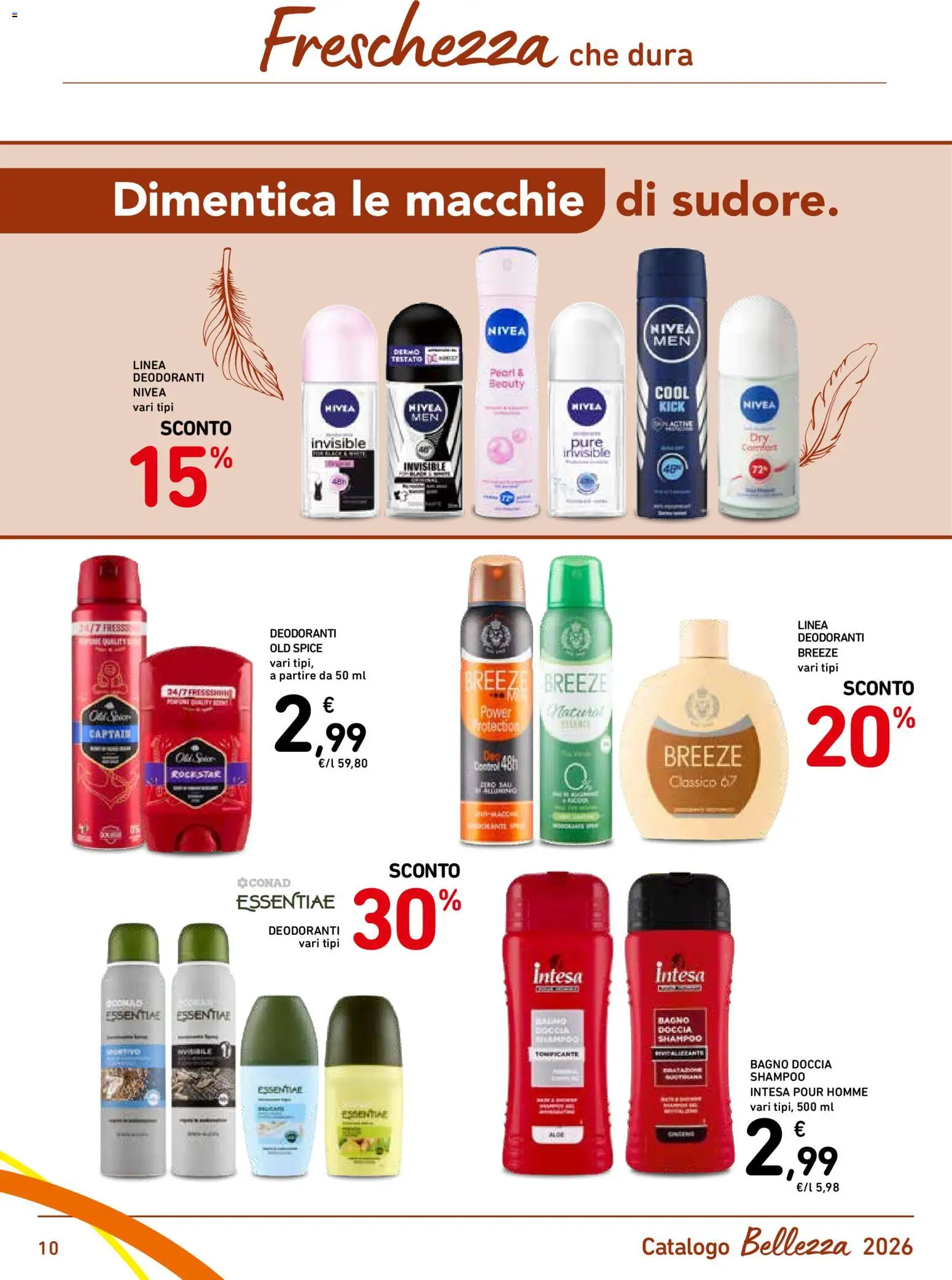 Volantino Spazio Conad del 18/09/2026 | Pagina: 10 | Prodotti: Shampoo, Bagno, Doccia