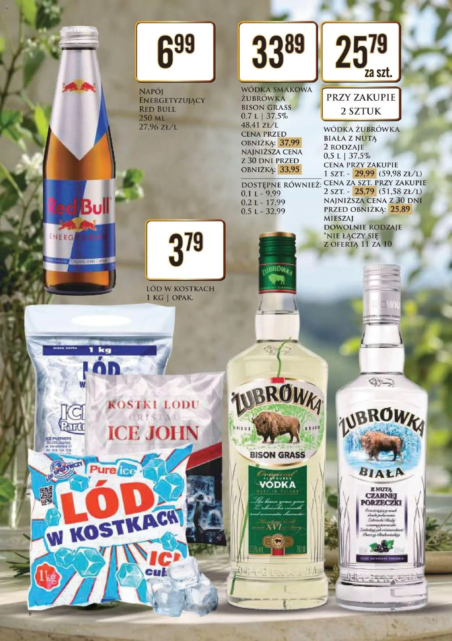 Dino gazetka alkoholowa od 29.05.2026 | Strona: 8 | Produkty: Red bull, Żubrówka, Vodka, Wódka