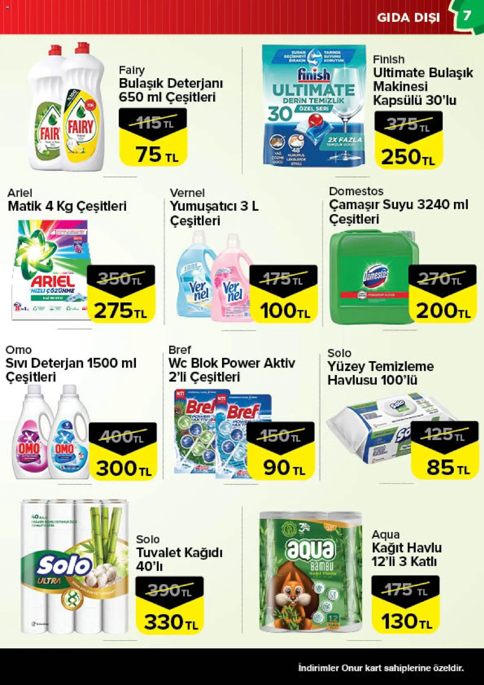Onur Market Katalog - 28 Temmuz 2026 tarihinden itibaren geçerlidir | Sayfa: 7