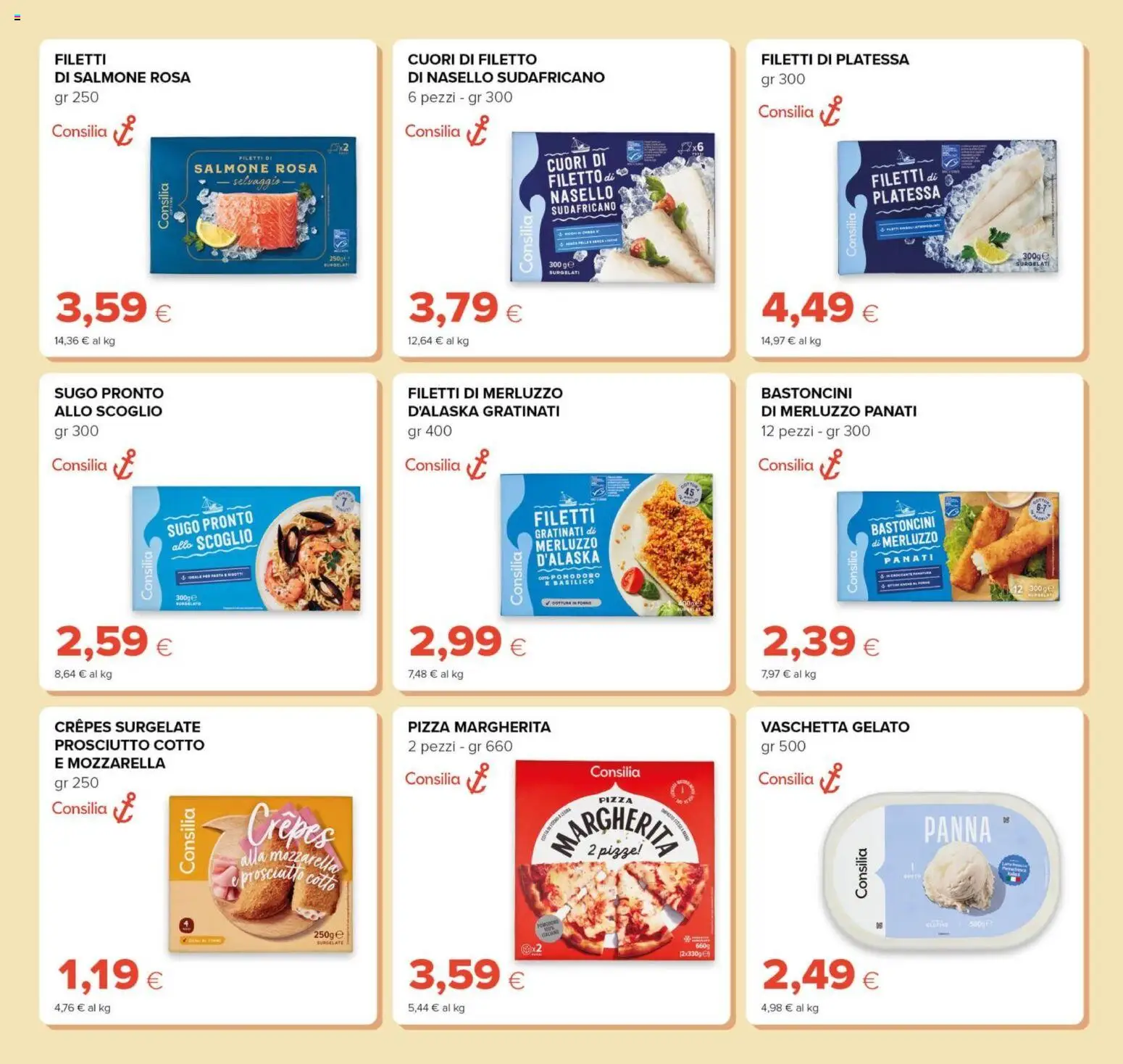 Volantino Tigre del 21/08/2026 | Pagina: 17 | Prodotti: Merluzzo d’Alaska, Filetto, Basilico, Nasello