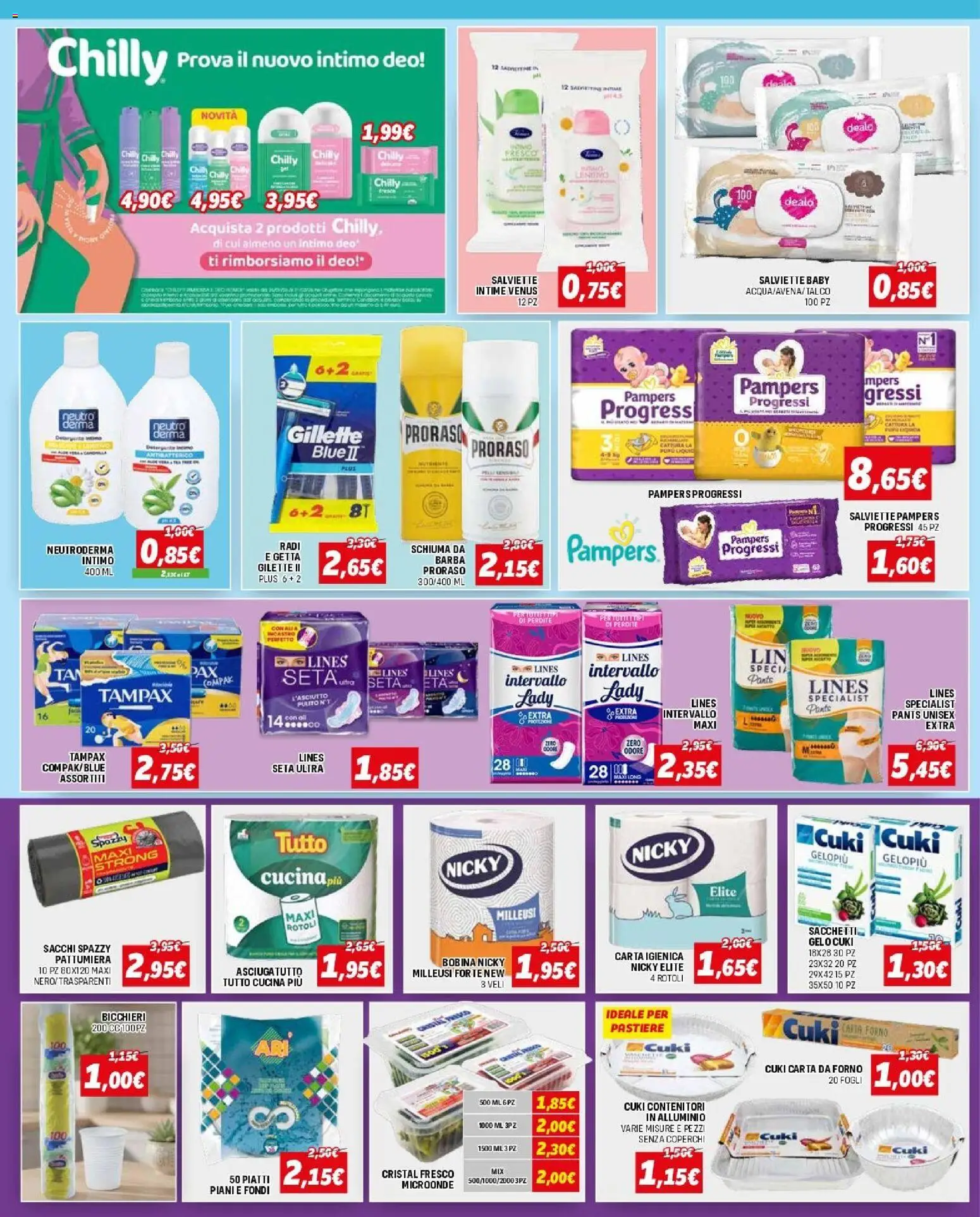 Volantino Orizzonte del 12.03.2026 | Pagina: 15 | Prodotti: Detergente intimo, Pampers, Forno, Carta forno