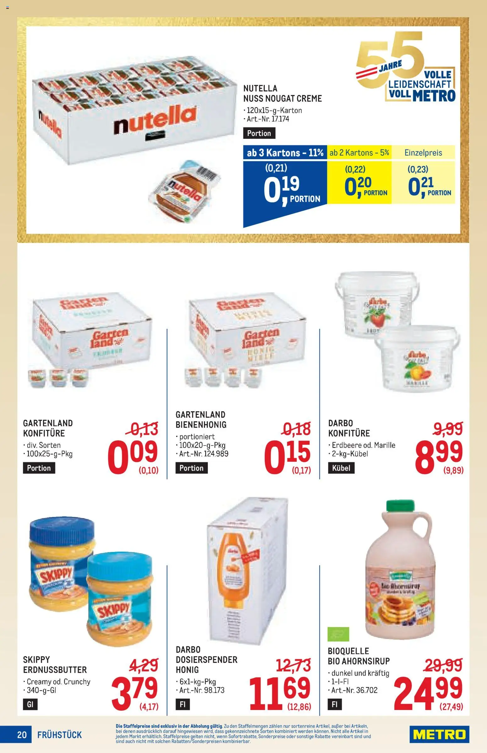 Metro angebote Profi gültig ab 15.10.2026 | Seite: 20 | Produkte: Nutella, Creme