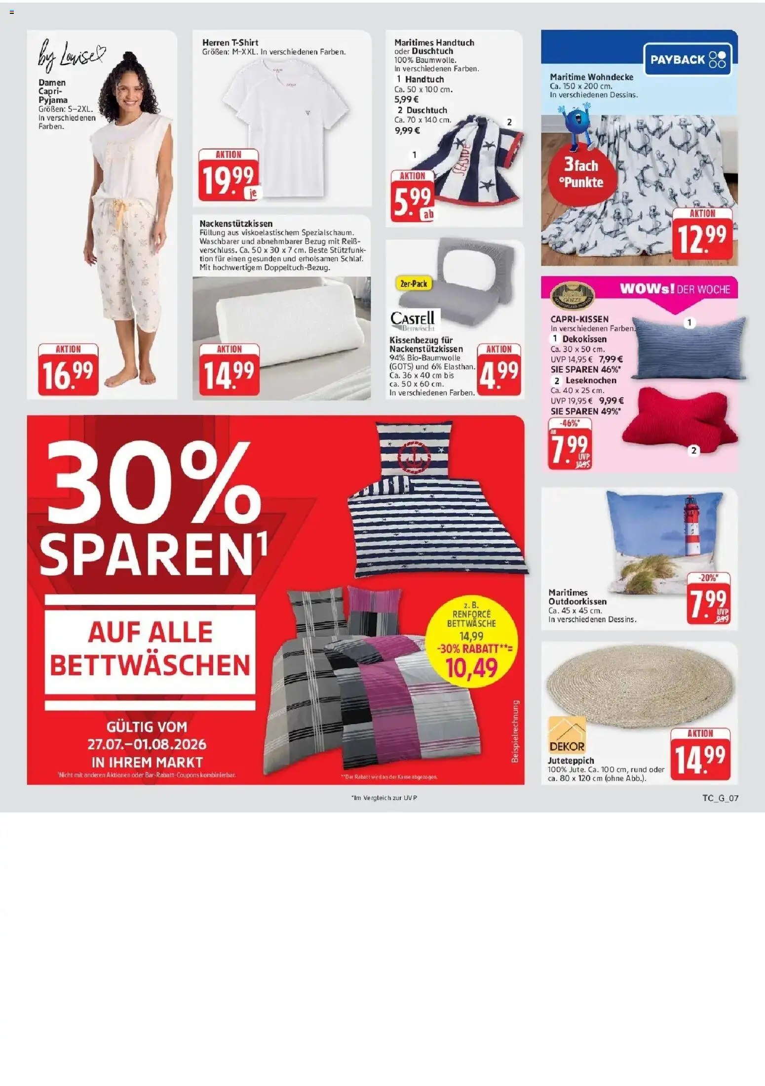 Edeka Prospekt Mainz-Weisenau – gültig ab 27.07.2026 | Seite: 78 | Produkte: Bettwäsche, Pyjama