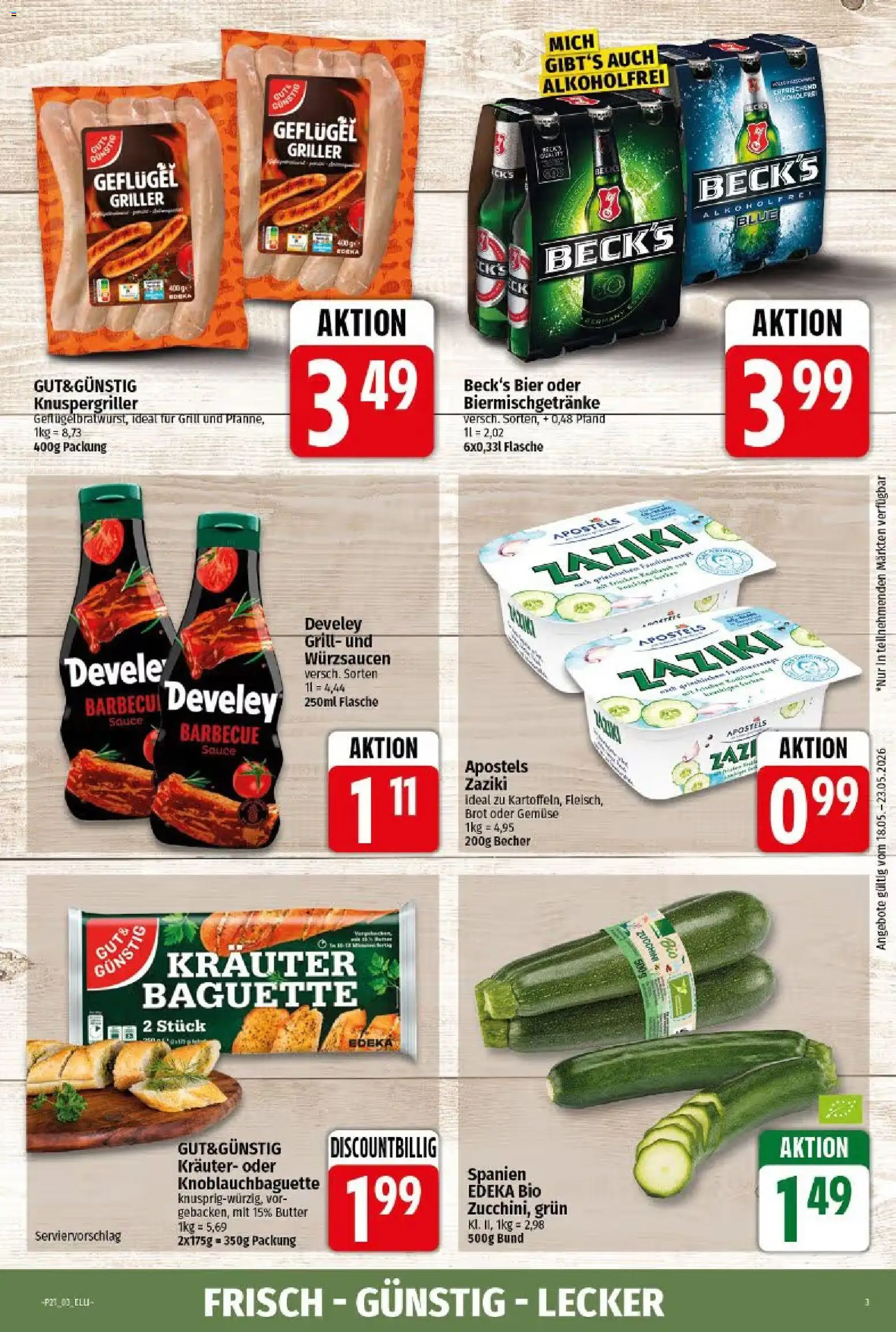 Elli Markt Prospekt Gütersloh – gültig ab 18.05.2026 | Seite: 3 | Produkte: Grill, Butter, Baguette, Griller