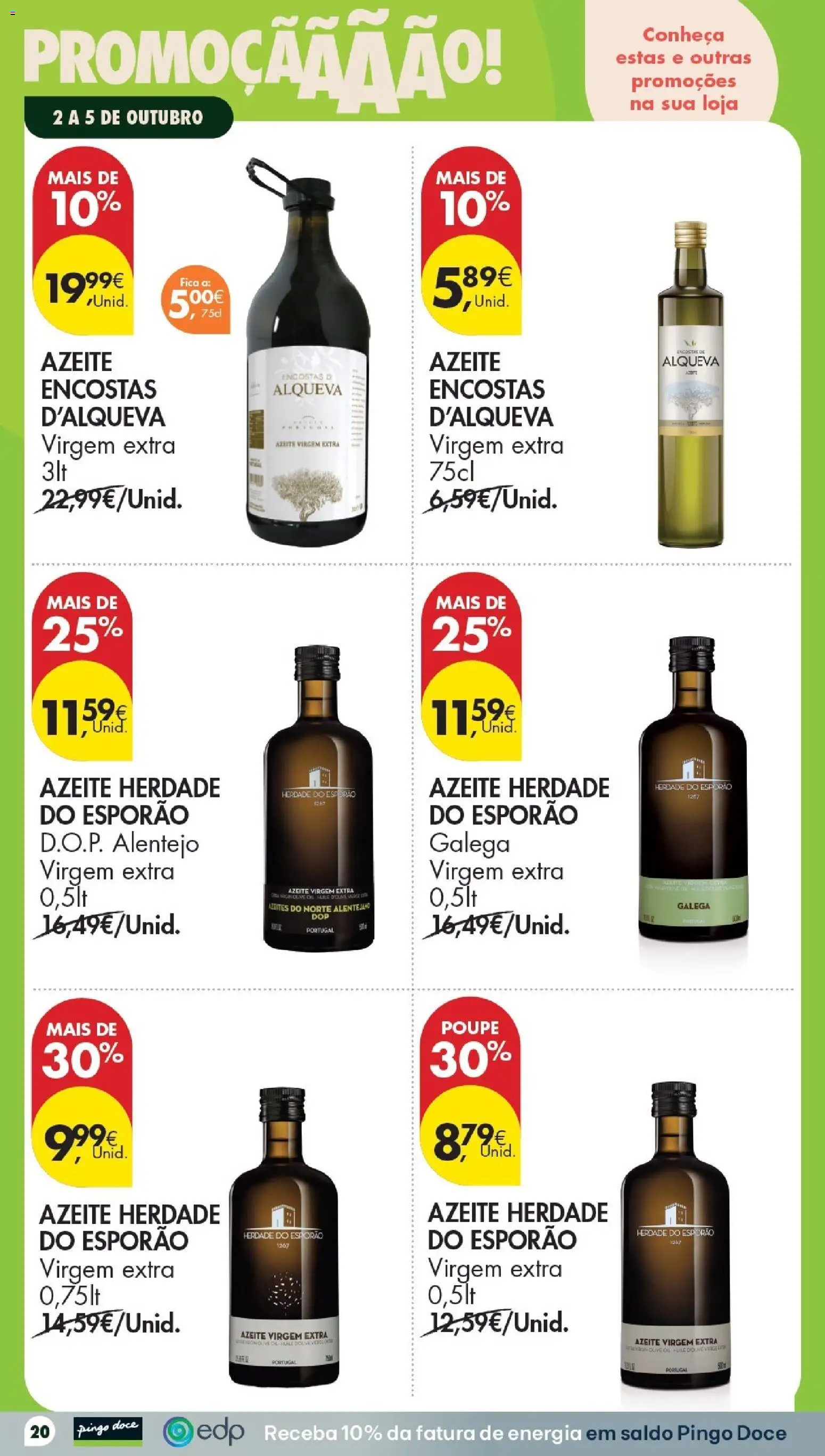 Pingo Doce folheto Poupe Este Fim de Semana │ válido de 02/10/2026 | Página: 20 | Produtos: Azeite, Azeite virgem extra