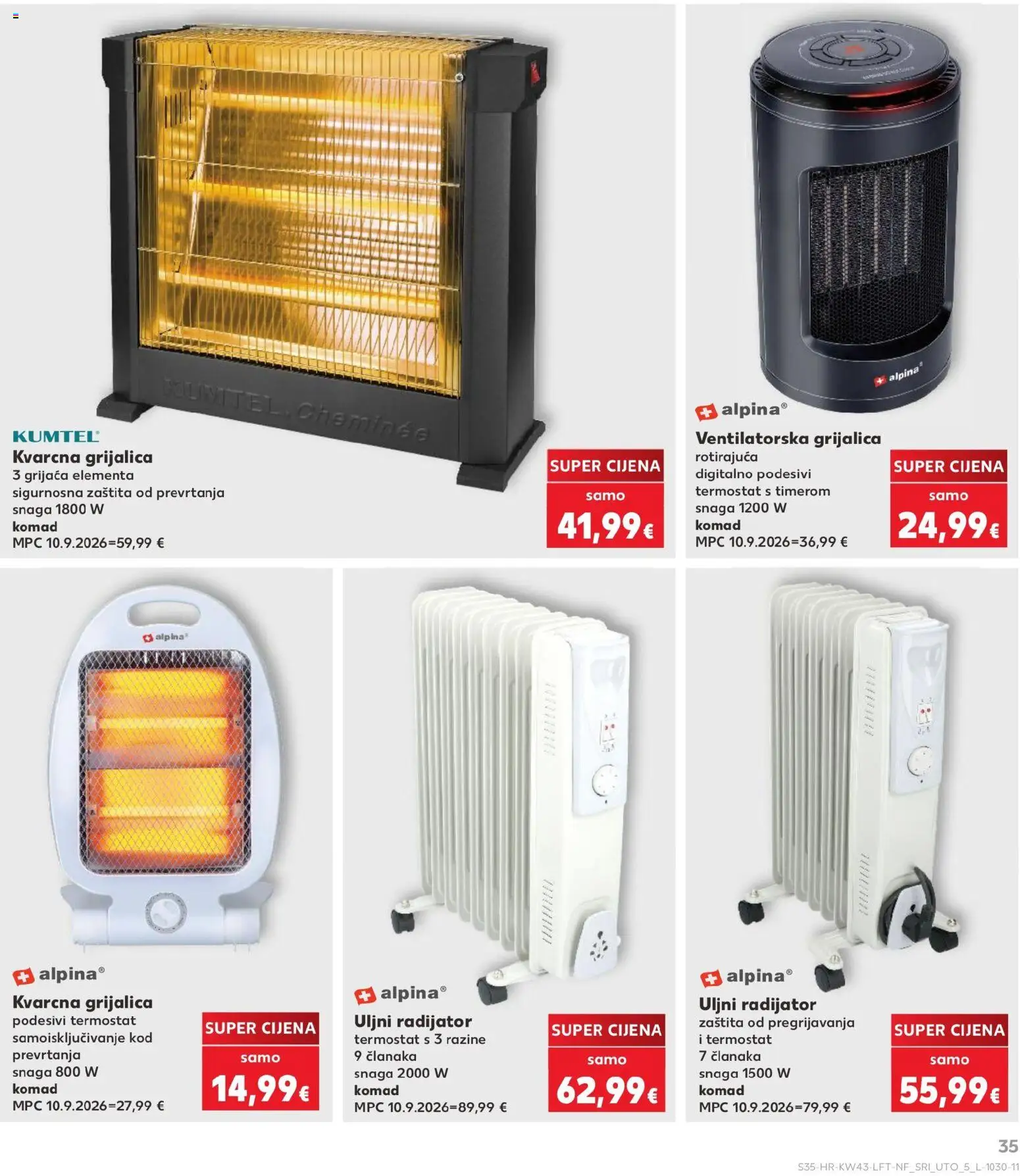 Kaufland katalog | vrijedi od 21.10.2026 | Stranica: 35 | Proizvodi: Radijator, Termostat