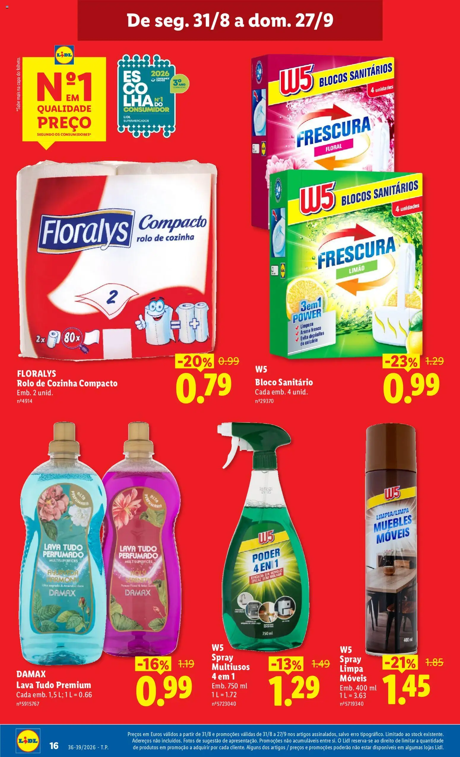 Lidl Folheto Especial │ válido de 01/09/2026 | Página: 16 | Produtos: Bloco sanitário, Limpa móveis