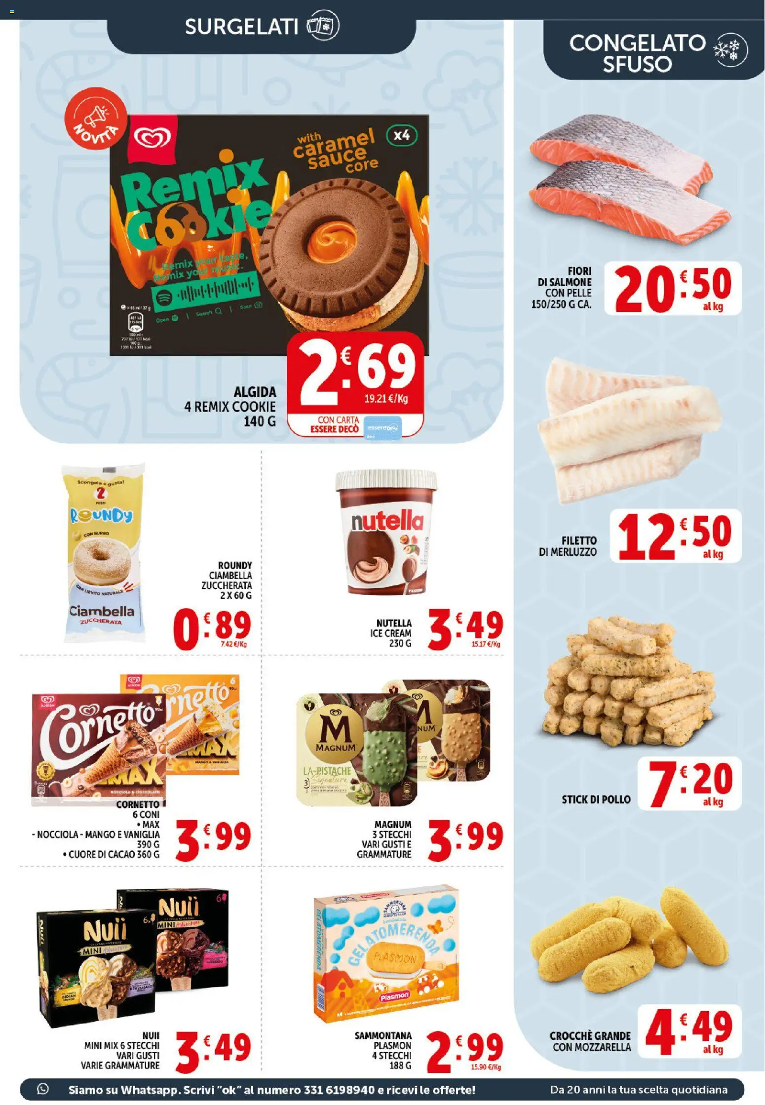 Volantino Decò del 20.05.2026 | Pagina: 15 | Prodotti: Salmone, Cornetto, Mozzarella, Nutella